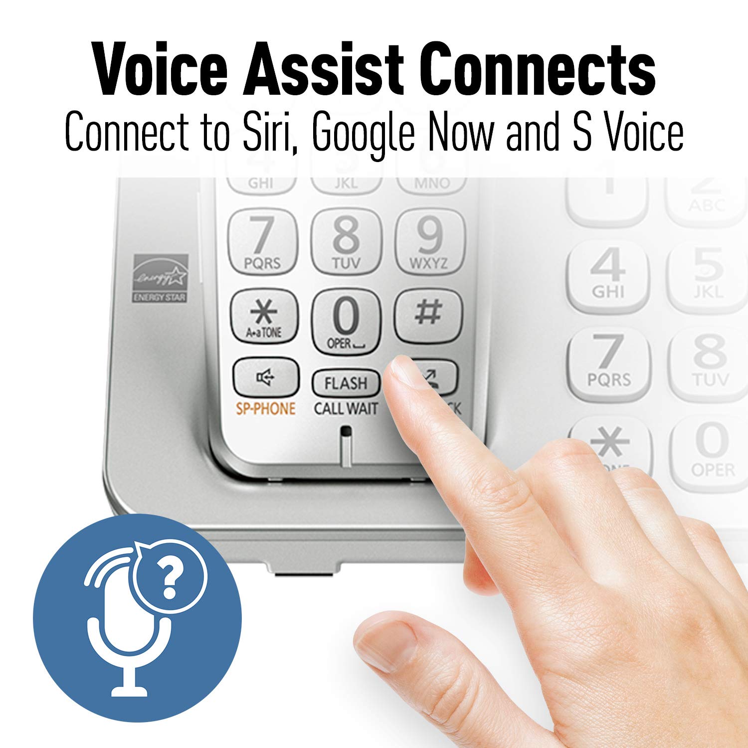 Panasonic Link2Cell Bluetooth Cordless Dect 6.0 Expandable Phone System With Answering Machine And Enhanced Noise Reduction - 5