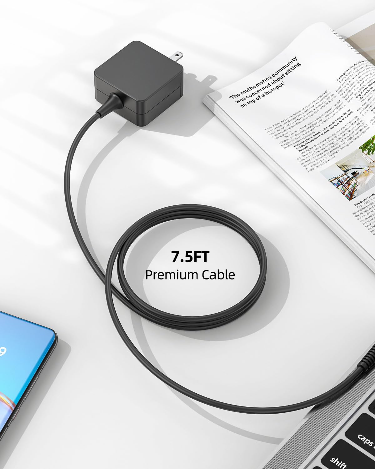 Charger Fit For Samsung Chromebook Laptop, (Safety Certified By Ul), Ac Adapter,Pa 1250 98,Chromebook 3, 2, Xe500C13,Round Conne