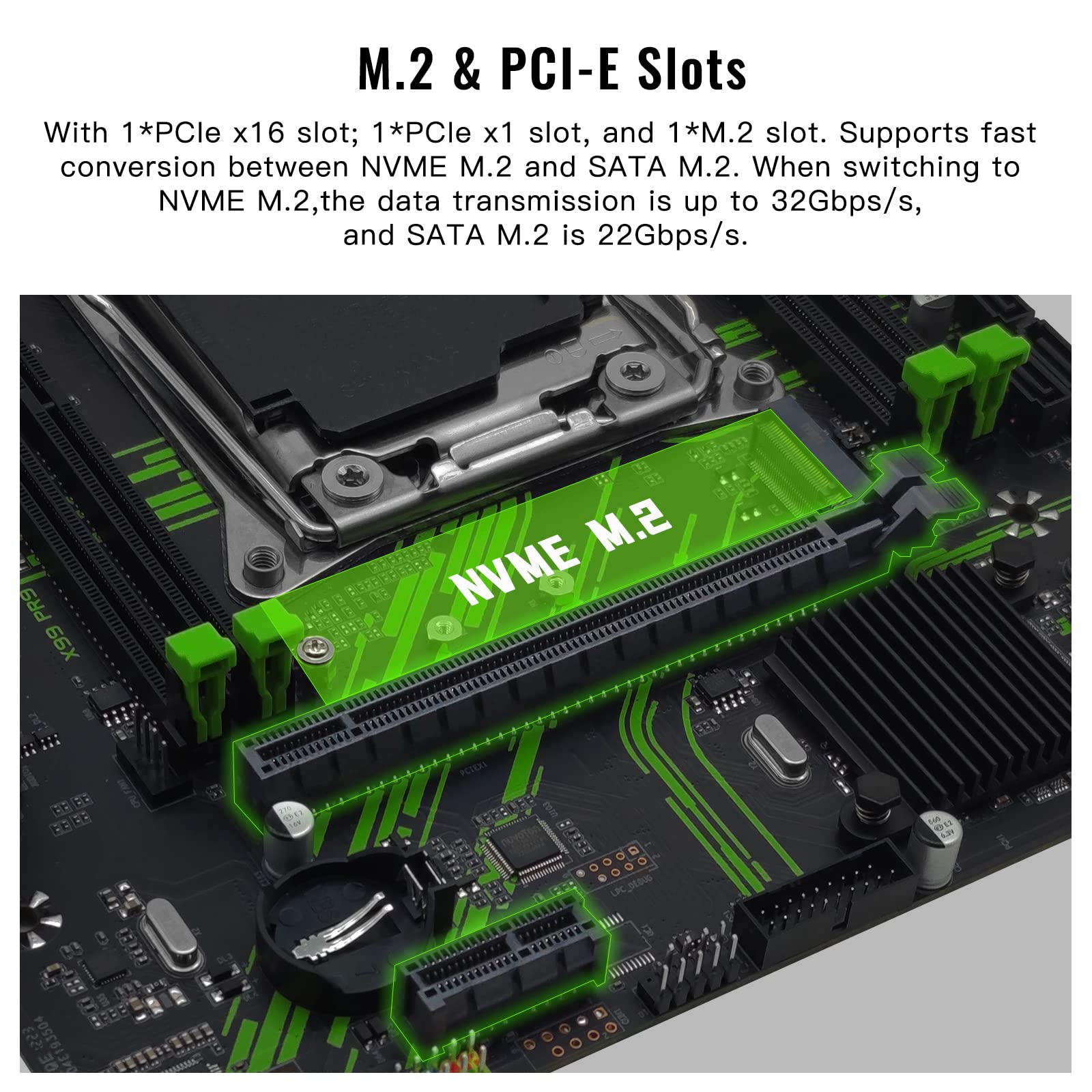 Shangzhaoyuan X99 Pr9 Motherboard And 16Gb*2 Ddr4 Ram 2133Mhz, Lga 2011 3 Motherboard For Intel Xeon E5 V3 V4 Processor (Pcie 3.