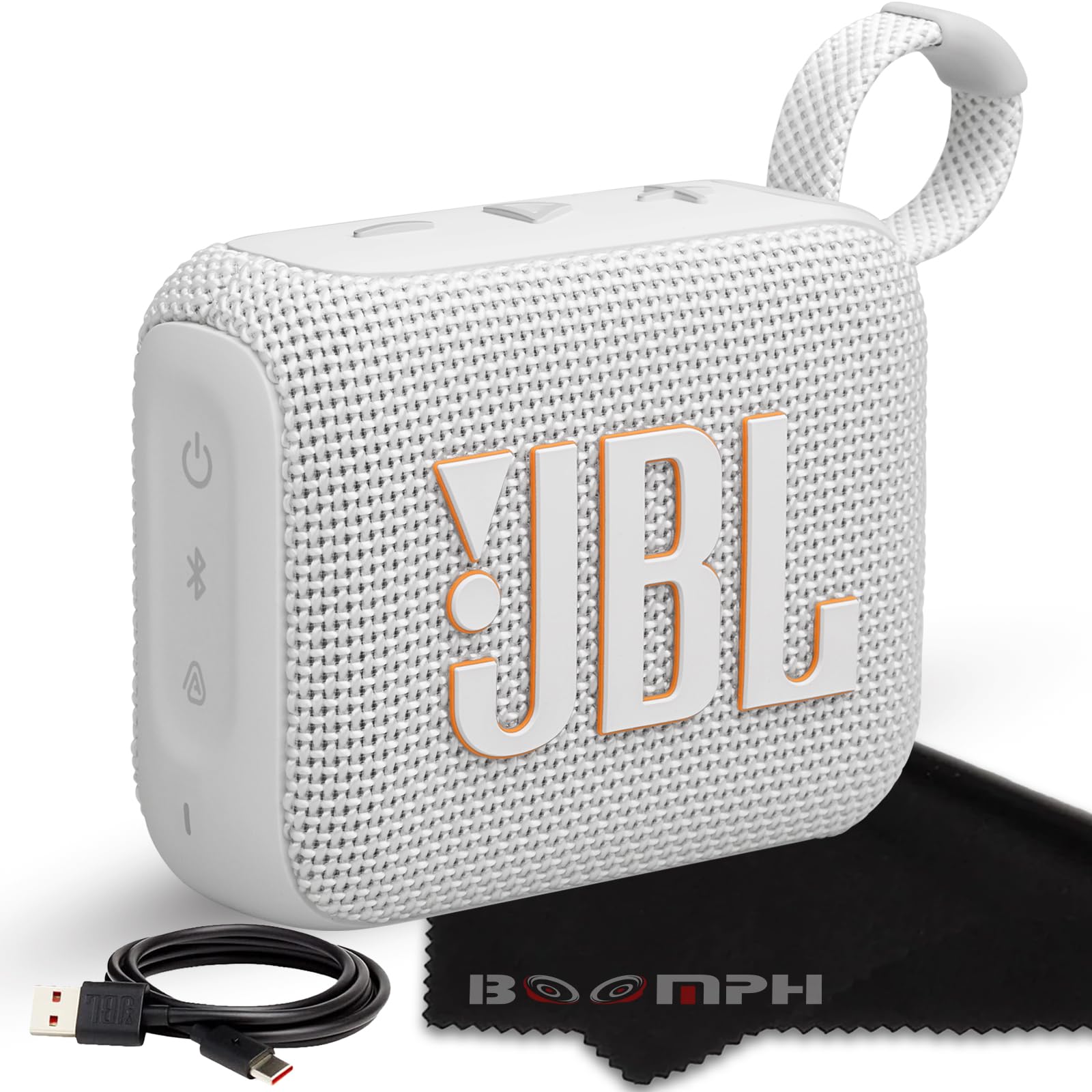 Jbl Go 4 Portable Bluetooth Wireless Speaker, Ip67 Waterproof And Dustproof Built In Battery   White   Boomph'S Comprehensive Ul