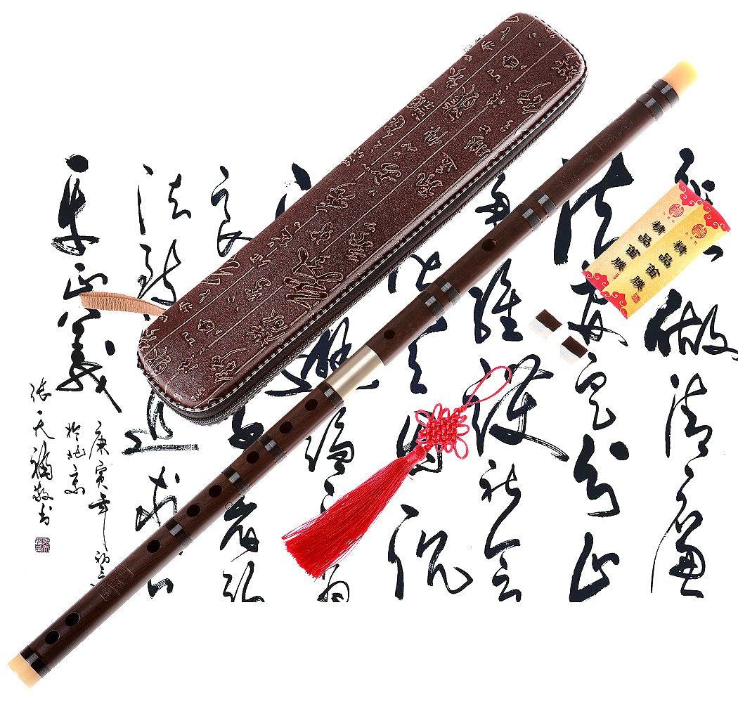 Professional Flute Dizi,Nicoshine Chinese Instrument Aged Rosewood Dizi E Key