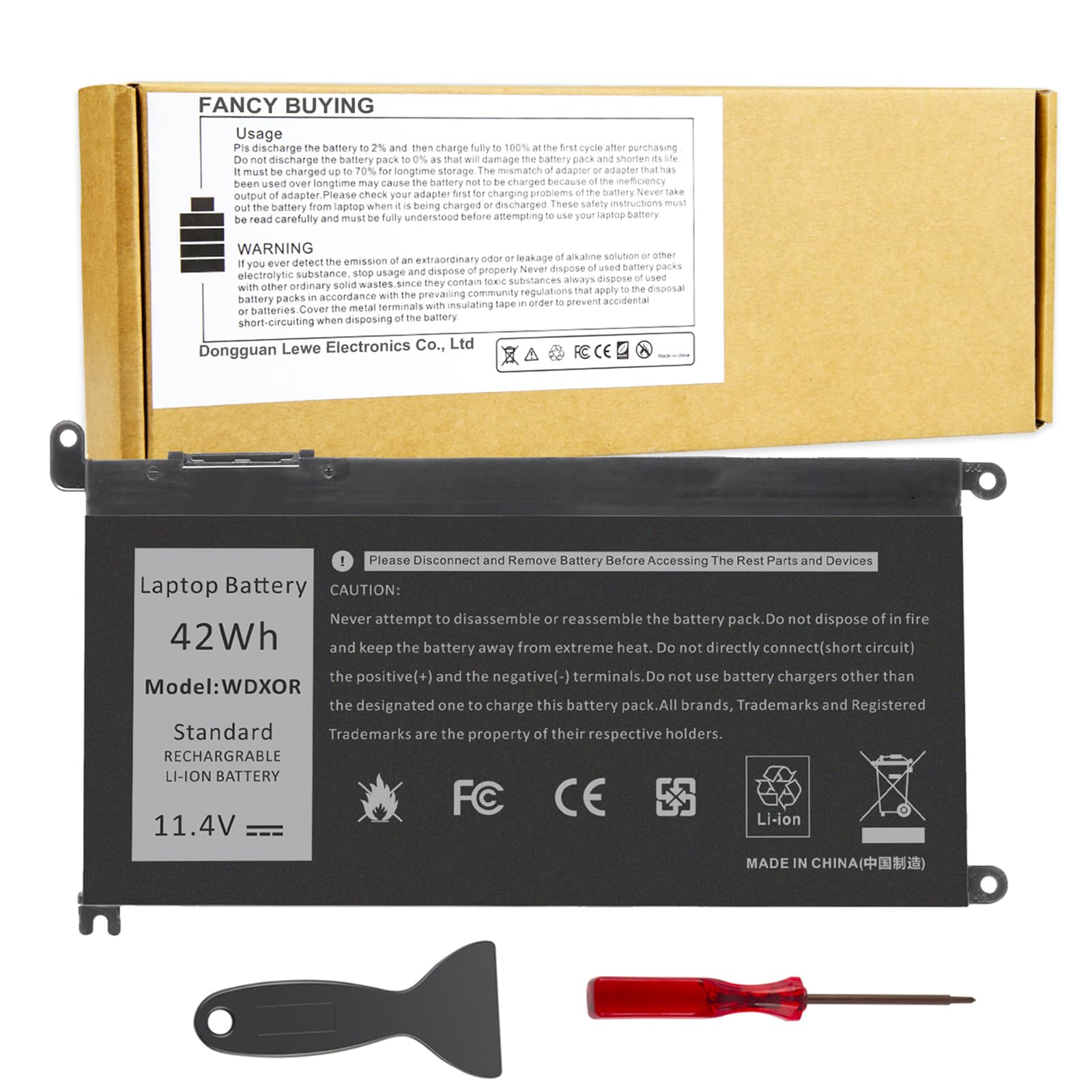 Wdx0R 42Wh Laptop Battery Replacement For Dell Inspiron 13 15 5000 7000 Series 5567 7573 5570 7579 7378 5565 5379 5378 Latitude