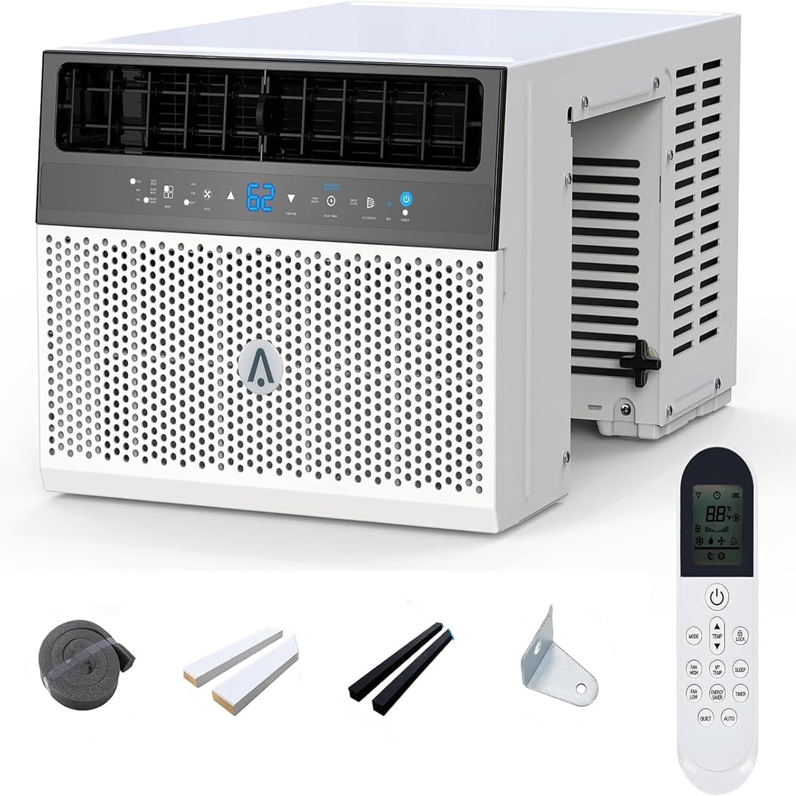 8000BTU Window Air Conditioner with Remote Control and Wifi - Washable Filter, Ultra Quiet Energy-Efficient Cooling, Cools Up to