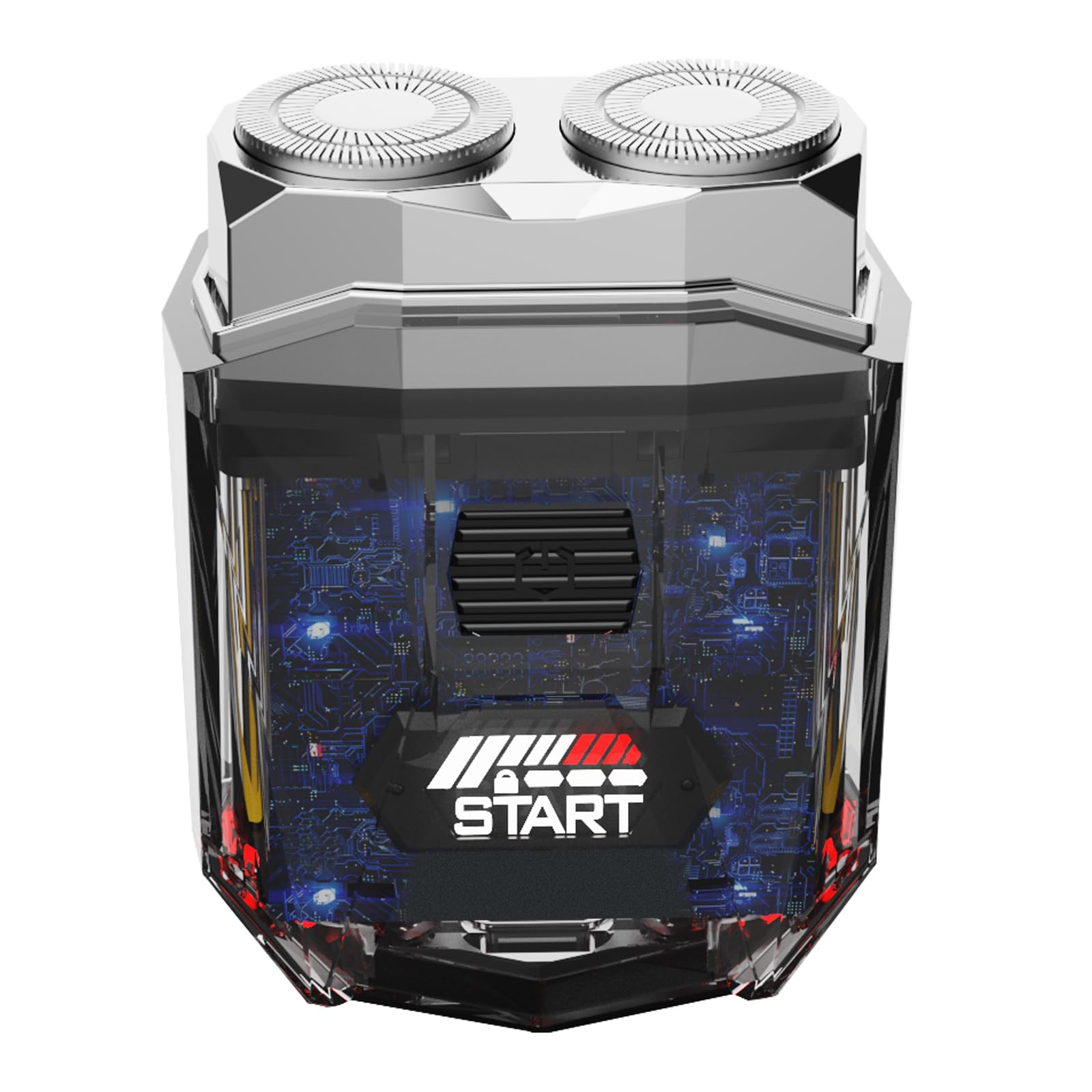 Cyberpunk Mini Electric Shaver, Portable Electric Razor For Men, Travel Shaver With Smart Display, Ipx7 Waterproof, Wet & Dry Sh