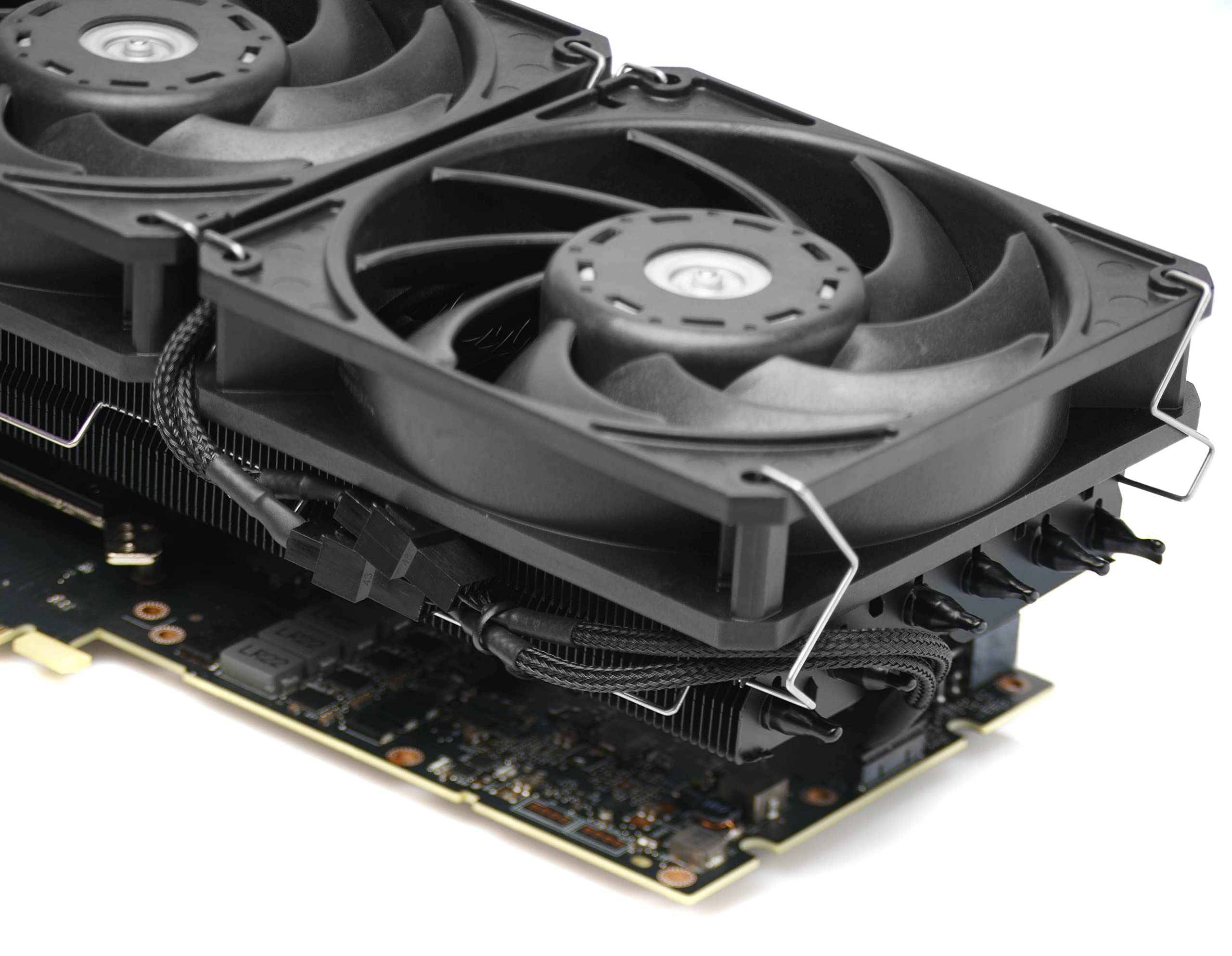 Crj 14 Pin Pwm Gpu Dual Fan Adapter Cable For Connecting 3 Pin And 4 Pin Fans To Rtx 2000 Series Graphics Cards