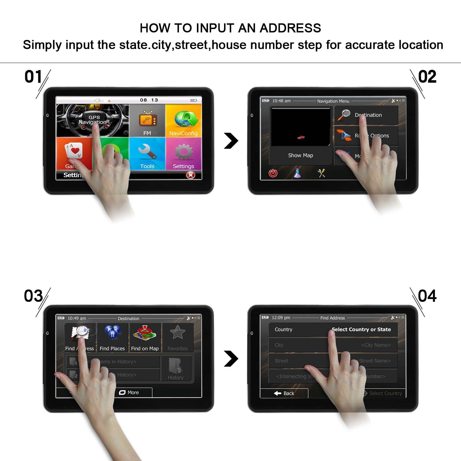 Gps Navigator For Car, Latest 2024 Map 9 Inch Hd Display 16Gb 256Mb Satellite Navigation With Sun Visor,Smart Real Voice Gps Gui