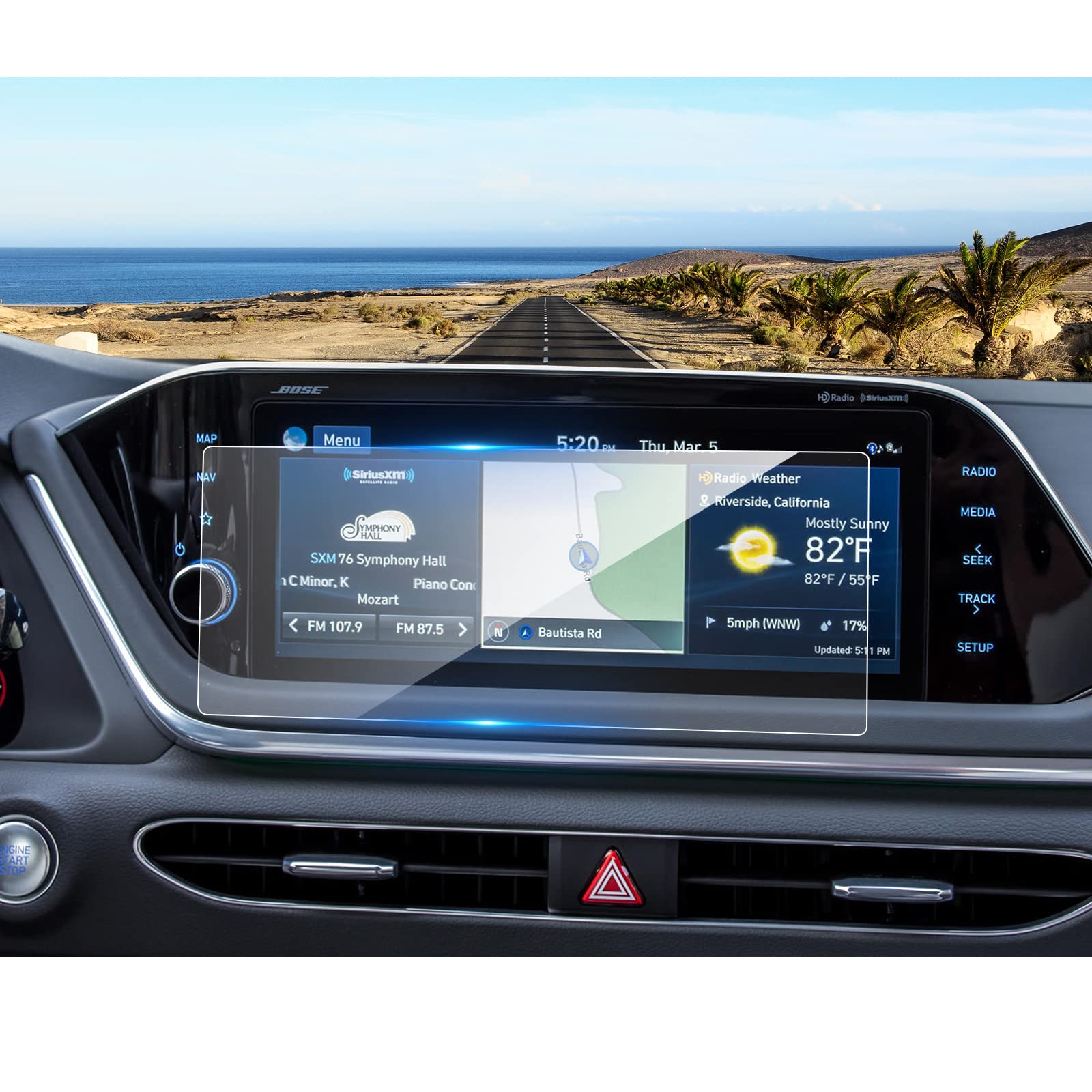 Coleya 2020 2021 2022 2023 Sonata/Sonata Hybrid Screen Protector For Hyundai Sonata (Sel/Sel Plus/N Line/Limited) 10.25 Inch Tou