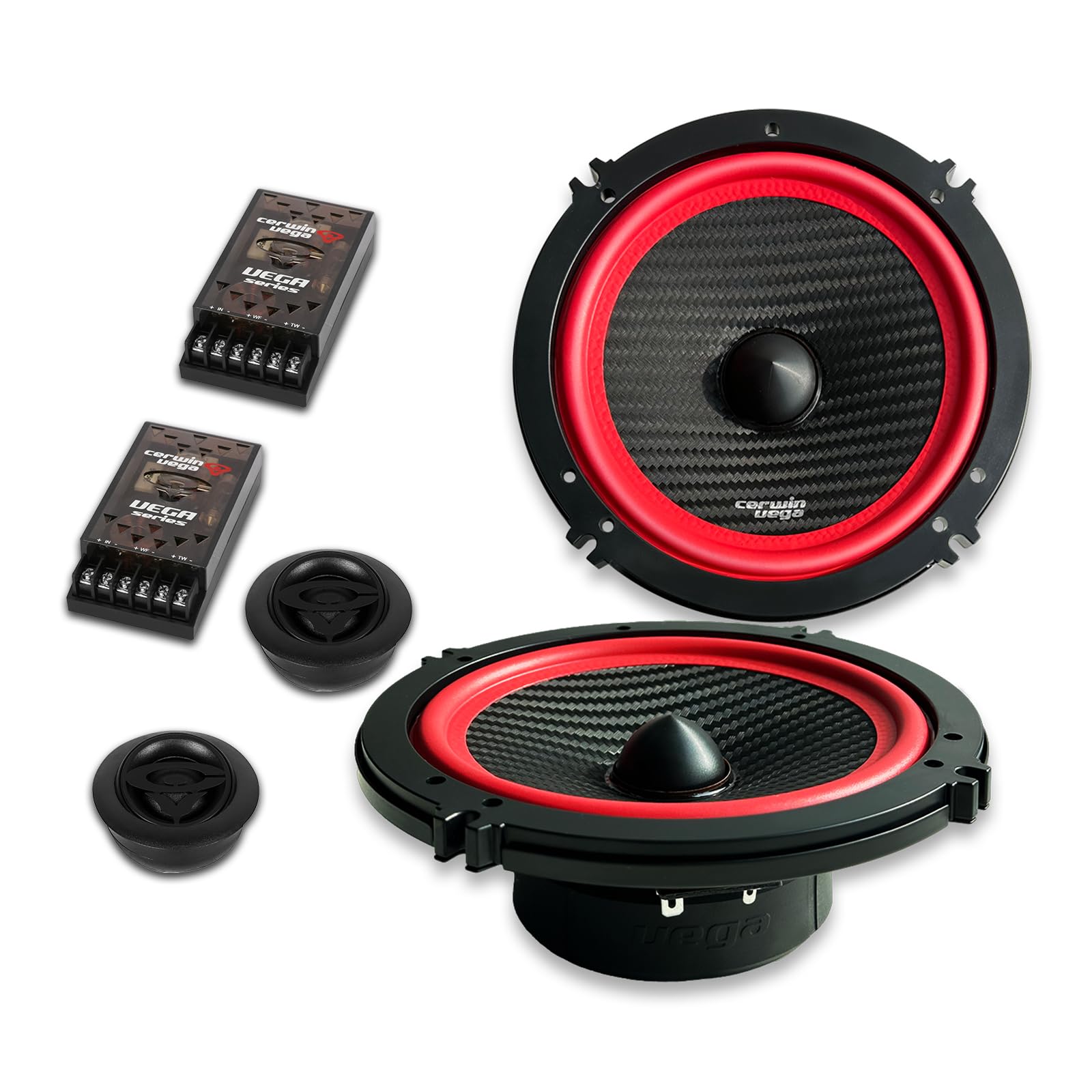 CERWIN-VEGA! V65C 6.5 VEGA 2-Way 420 Watts 4 Ohm Component Speakers Set(Pair)