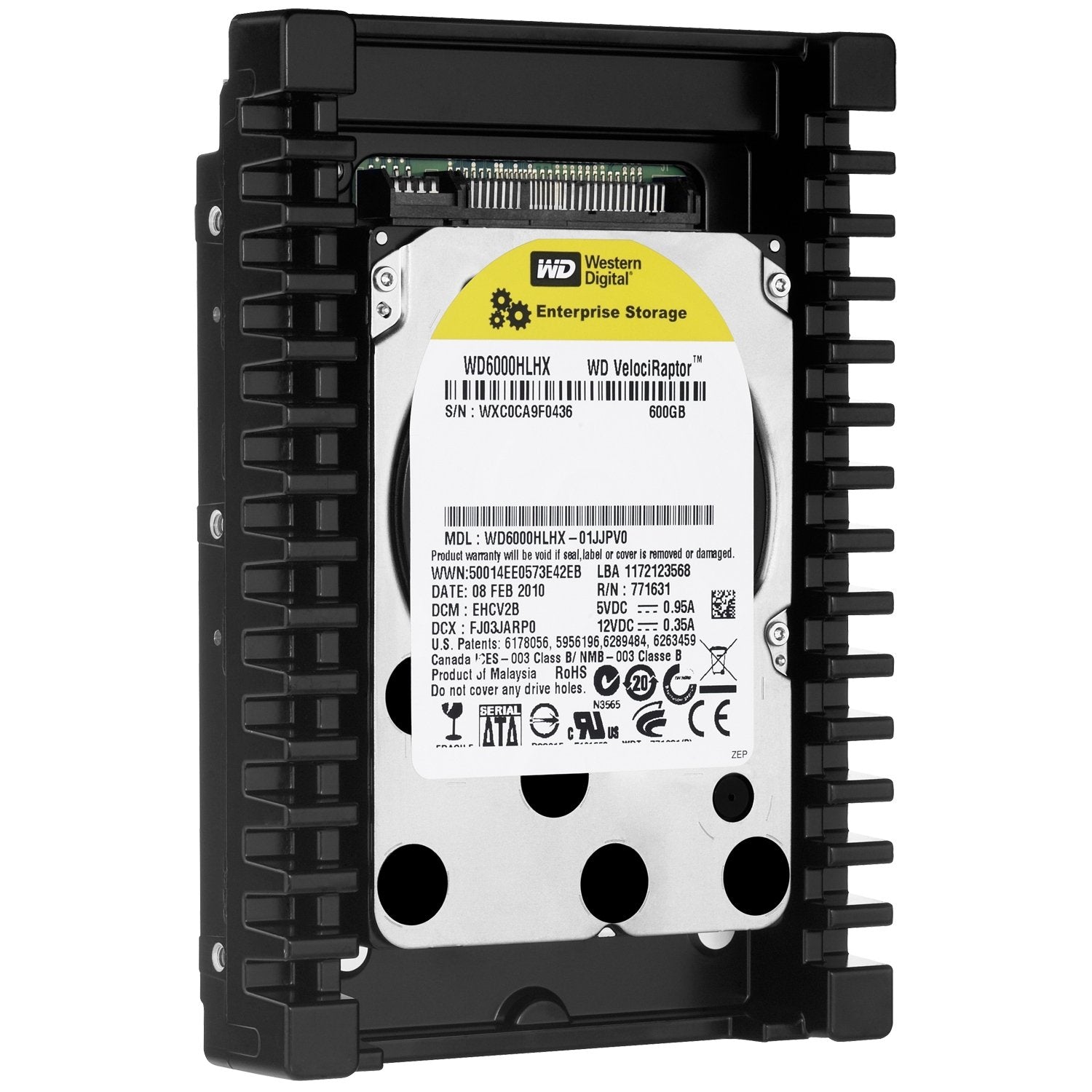 Western Digital Velociraptor 600 Gb Sata Iii 10000 Rpm 32 Mb Cache Bulk/Oem 3.5 Inch Desktop Hard Drive - Wd6000Hlhx