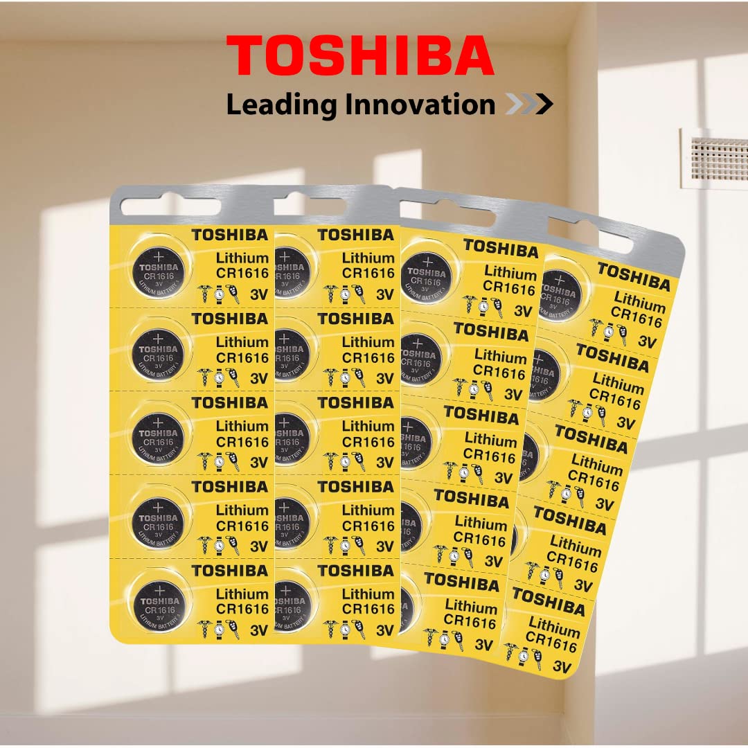 TOSHIBA CR1632 Battery 3V Lithium Coin Cell (5 Batteries)
