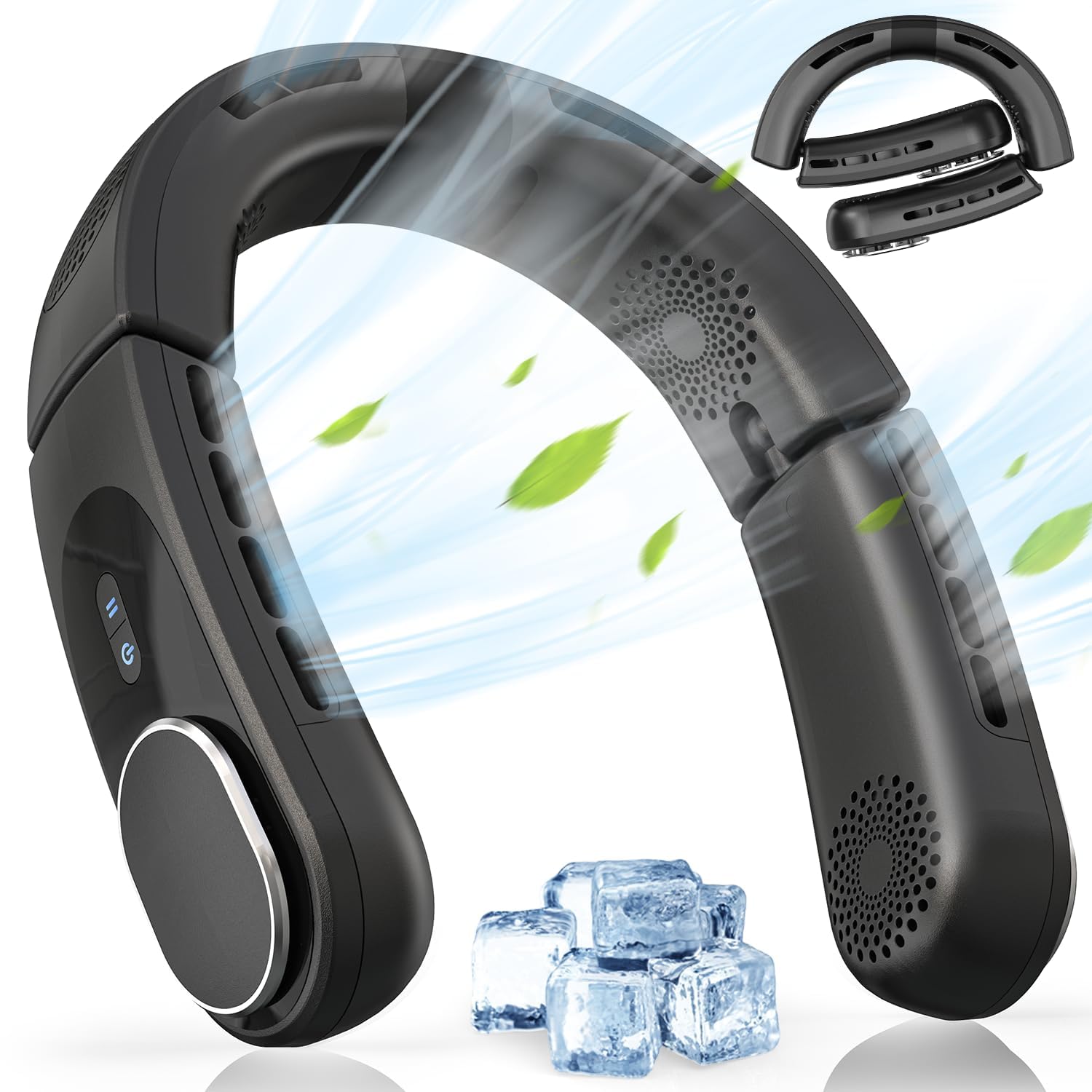 Aimdty Chillgo Bladeless Neck Fan   5200Mah Personal Portable Fan   Neck Air Conditioner   Cooling Wearable Fan Rechargeable   M