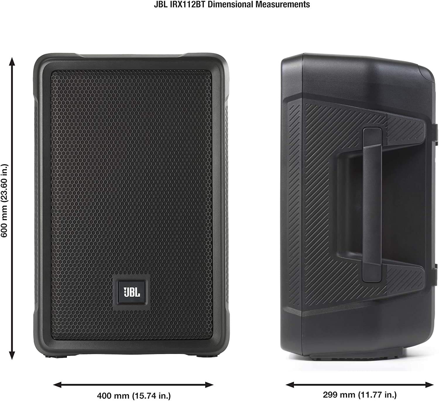 Jbl Professional Irx112Bt Powered Pa Speaker, Portable Loudspeaker With Bluetooth, 10 Inch Woofer, 1300 Watt, Mobile Dj, Musicia