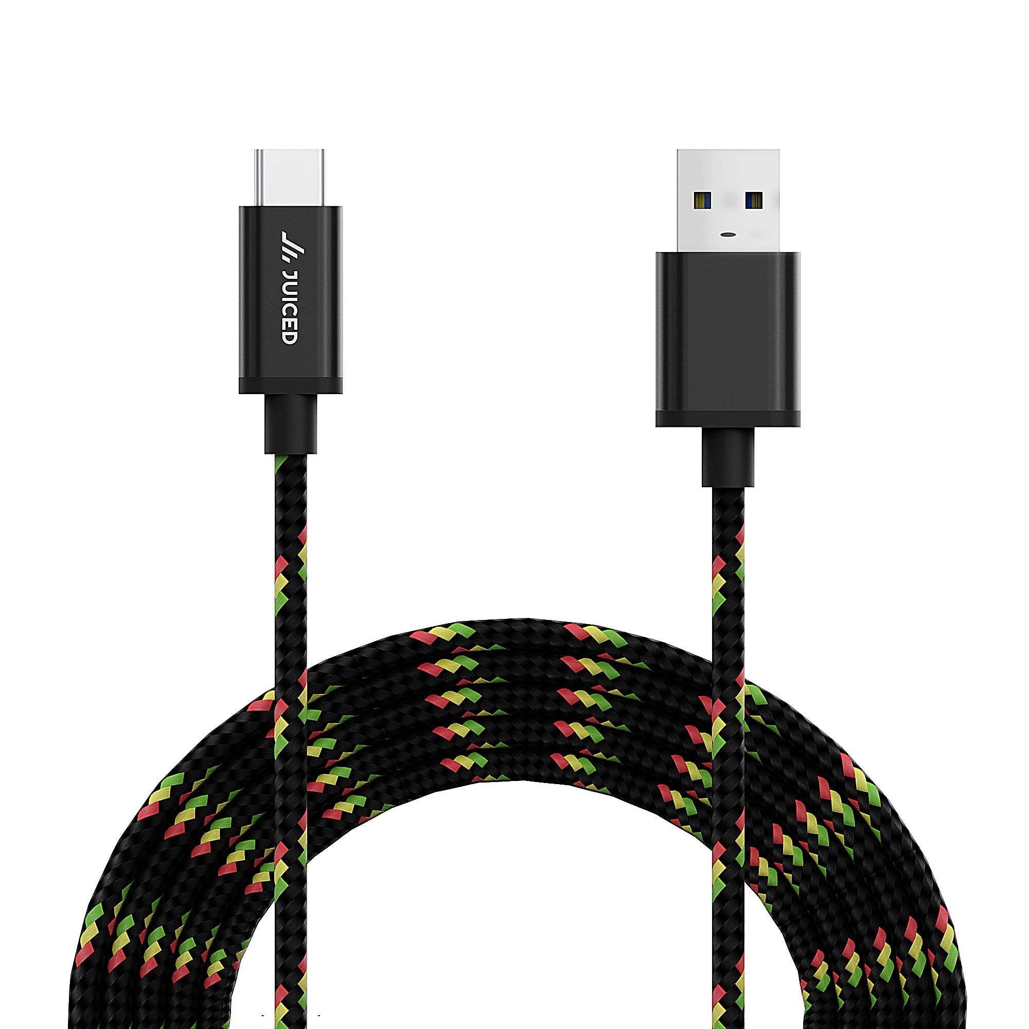 Juiced Systems Usb C To Usb A 10 Gbps Usb 3.2 Gen 2 Data Power Cable | 2 Meter 6.5 Ft Length | Fast Charging With Quick Data Transfers