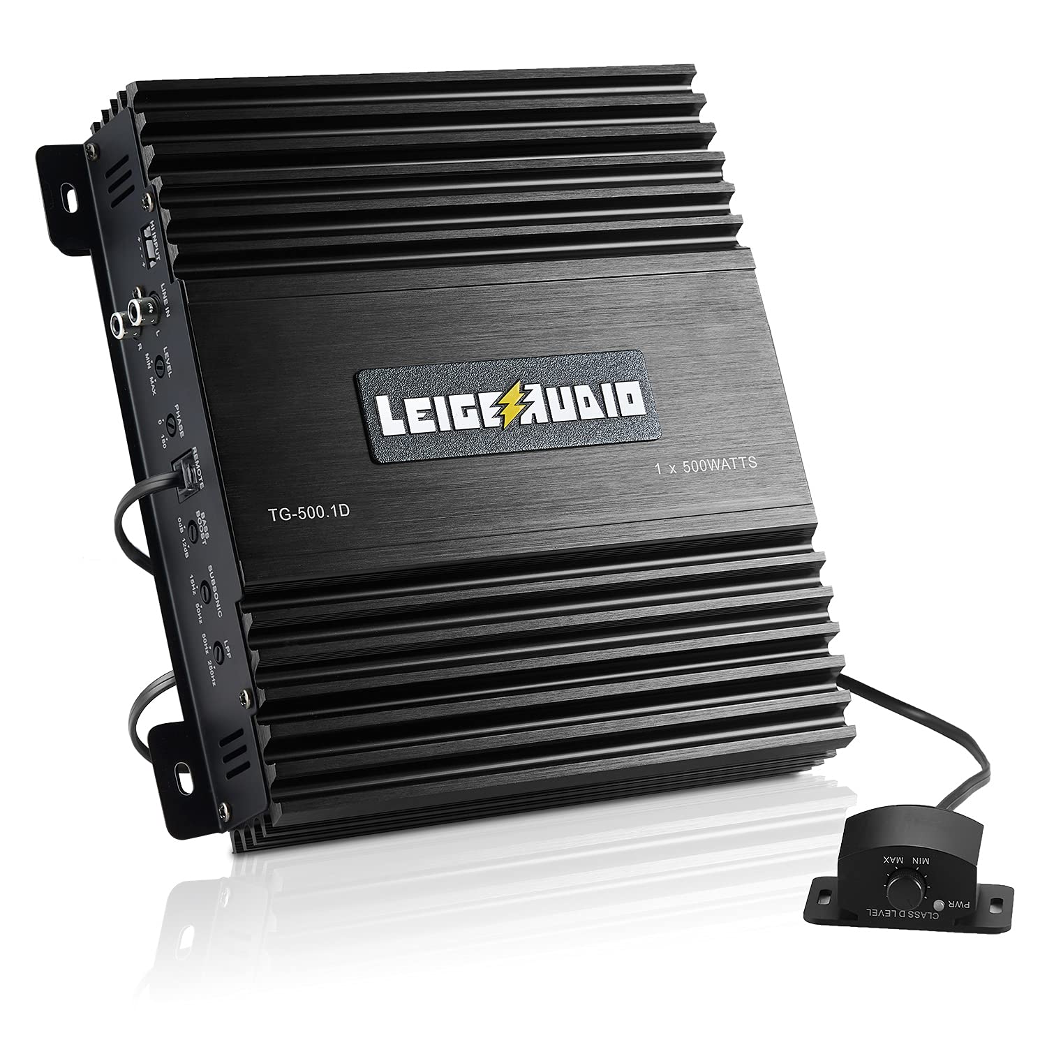 Leigesaudio 500 Watts Monoblock Amplifier, Class D, 1 Ohm Stable Subwoofer Amplifiers For Car Audio Speakers