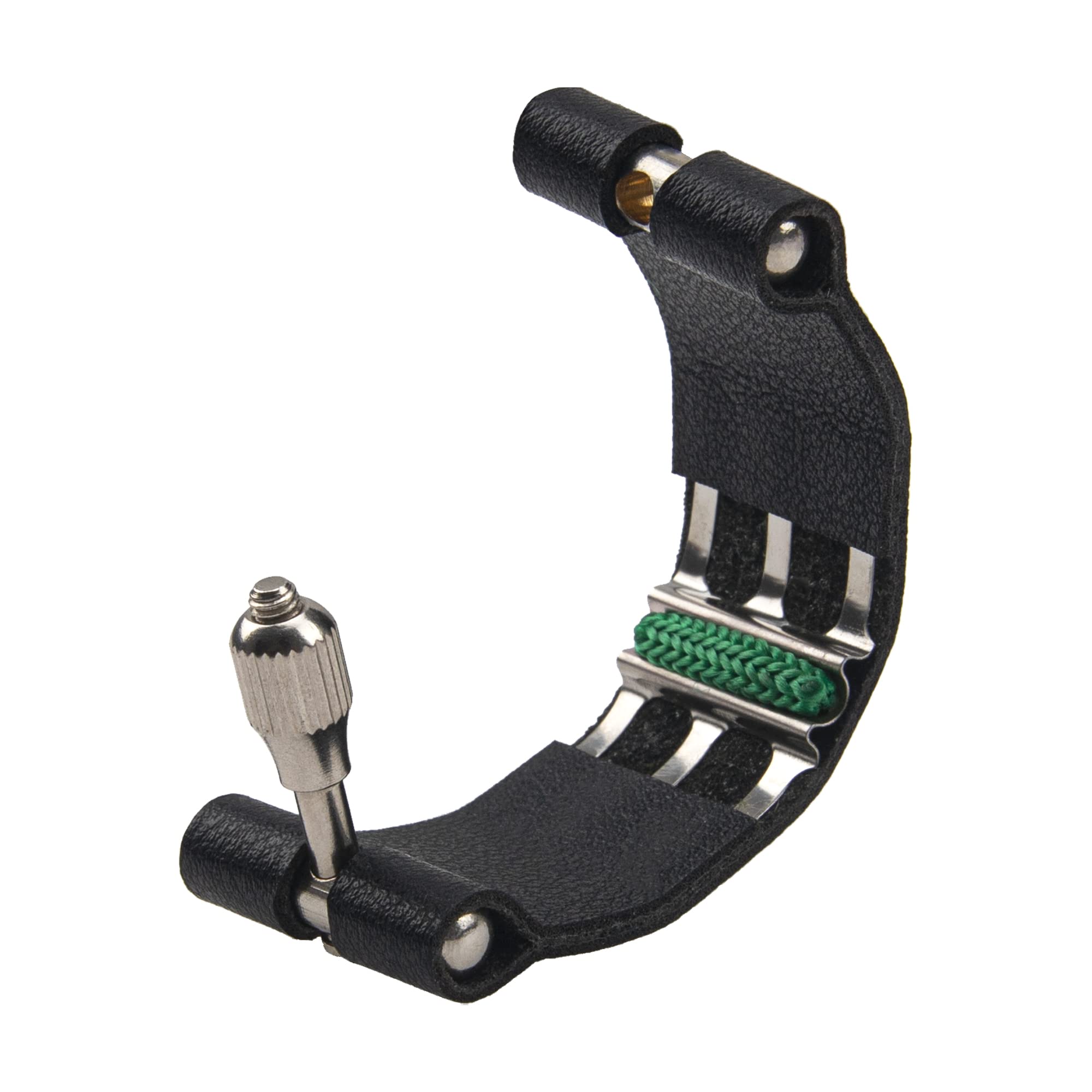 2Pcs Yootones Black Artificial Leather Saxophone Mouthpiece Sax Ligature Fastener Compatible With Saxophone Rubber Mouthpiece (A