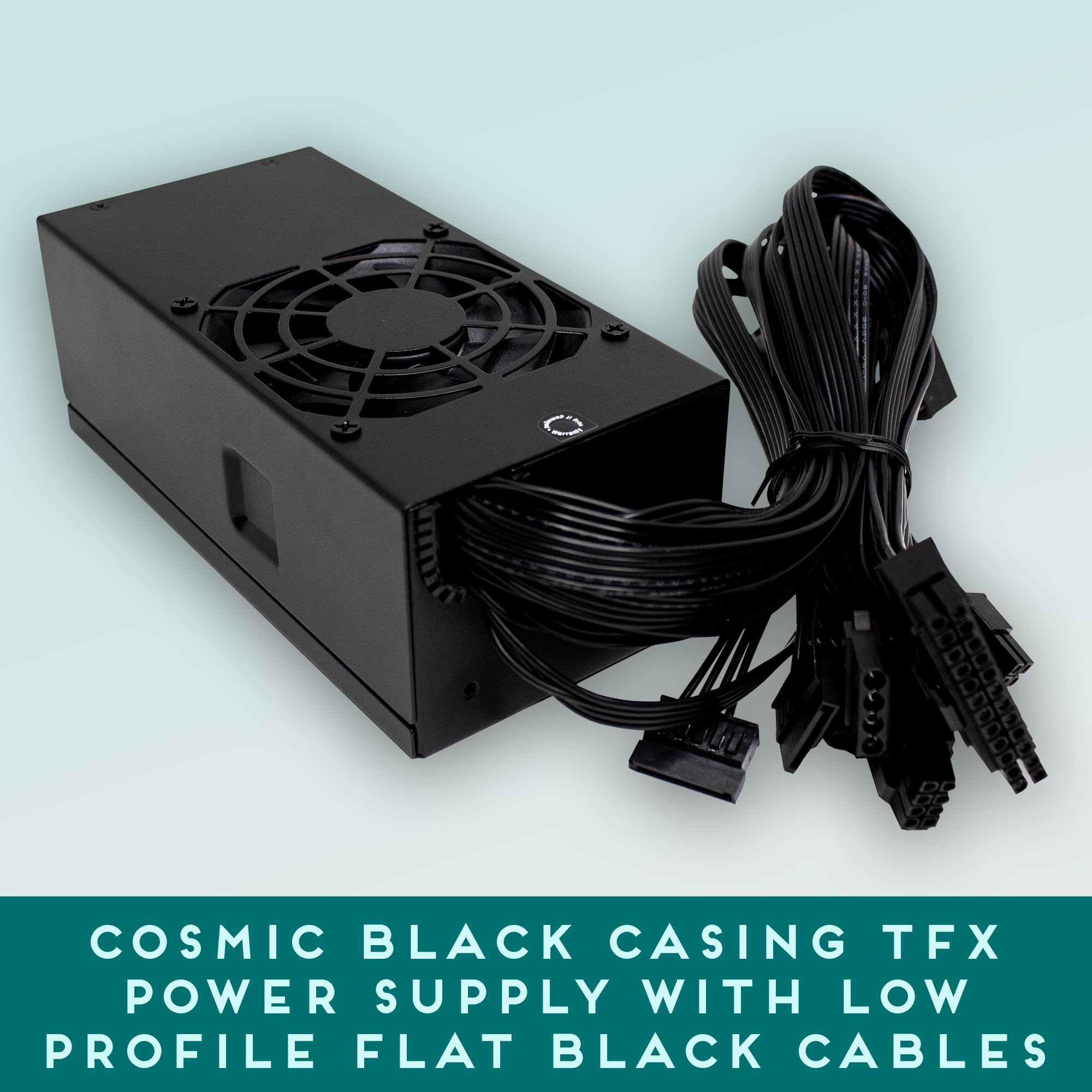 Apevia Tfx Pfc500W Tfx 500W Fixed Cables, Full Range Active Pfc Computer Power Supply