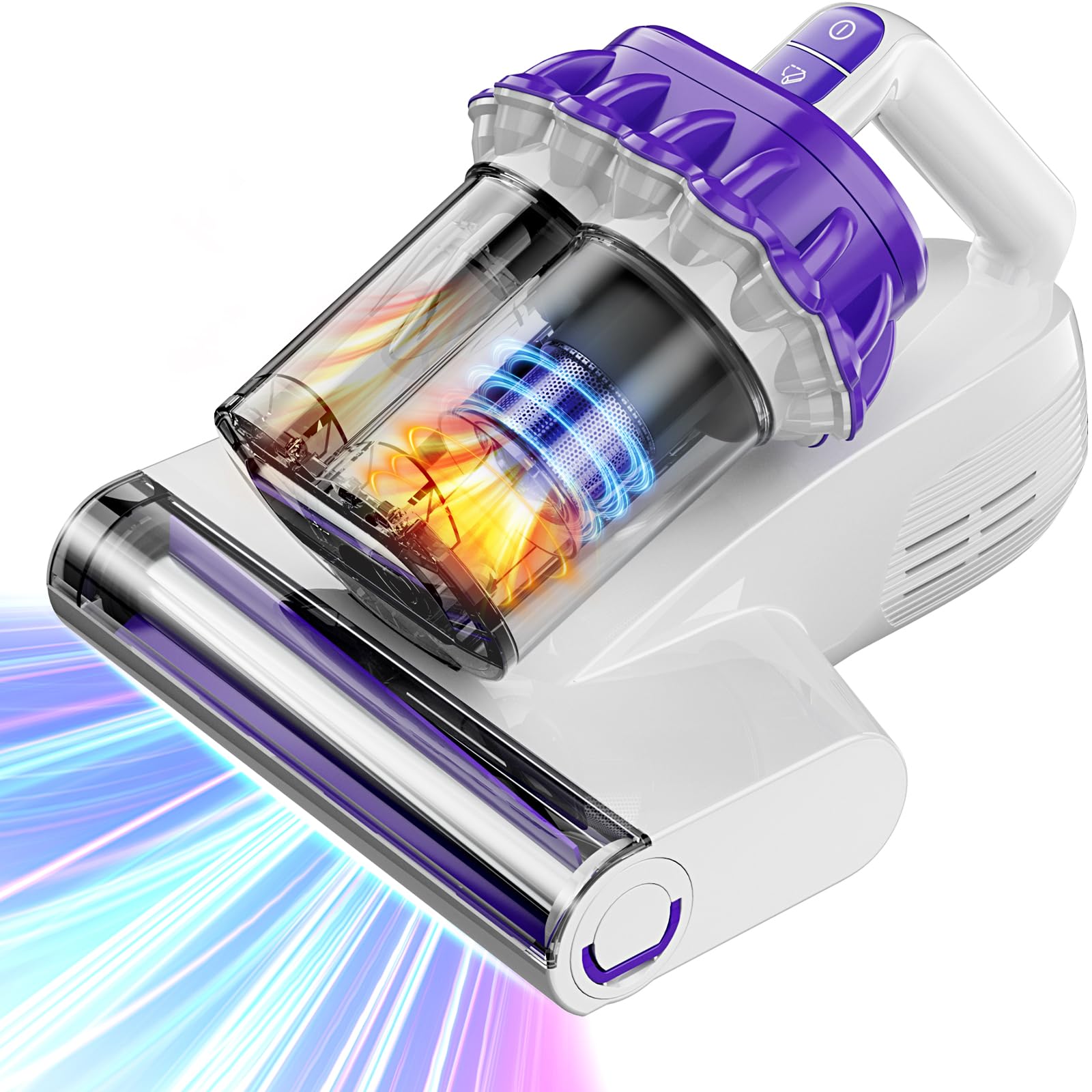 Vocesor Mattress Vacuum Cleaner, Anti Allergen Bed Vacuum Cleaner With Uv C Light & High Heating Tech, 16Kpa Suction 600W Powerf