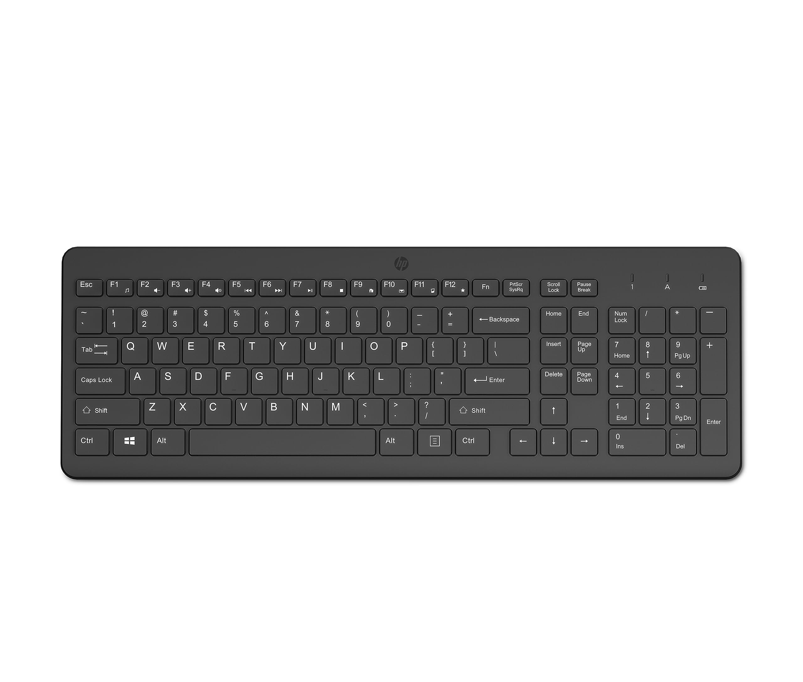 HP 220 Wireless Keyboard - 2.4GHz Connectivity w/Data Encryption - Low-Profile Chiclet Keys - Win/Mac - Laptop, PC Compatible -