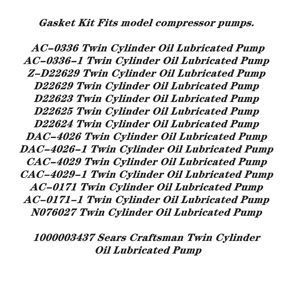 5140118 80 / Z Cac 291 1, 5140118 79 Valve Plate Head Gasket And 265 17 Air Filter, Compatible With Craftsman Porter Cable Air C