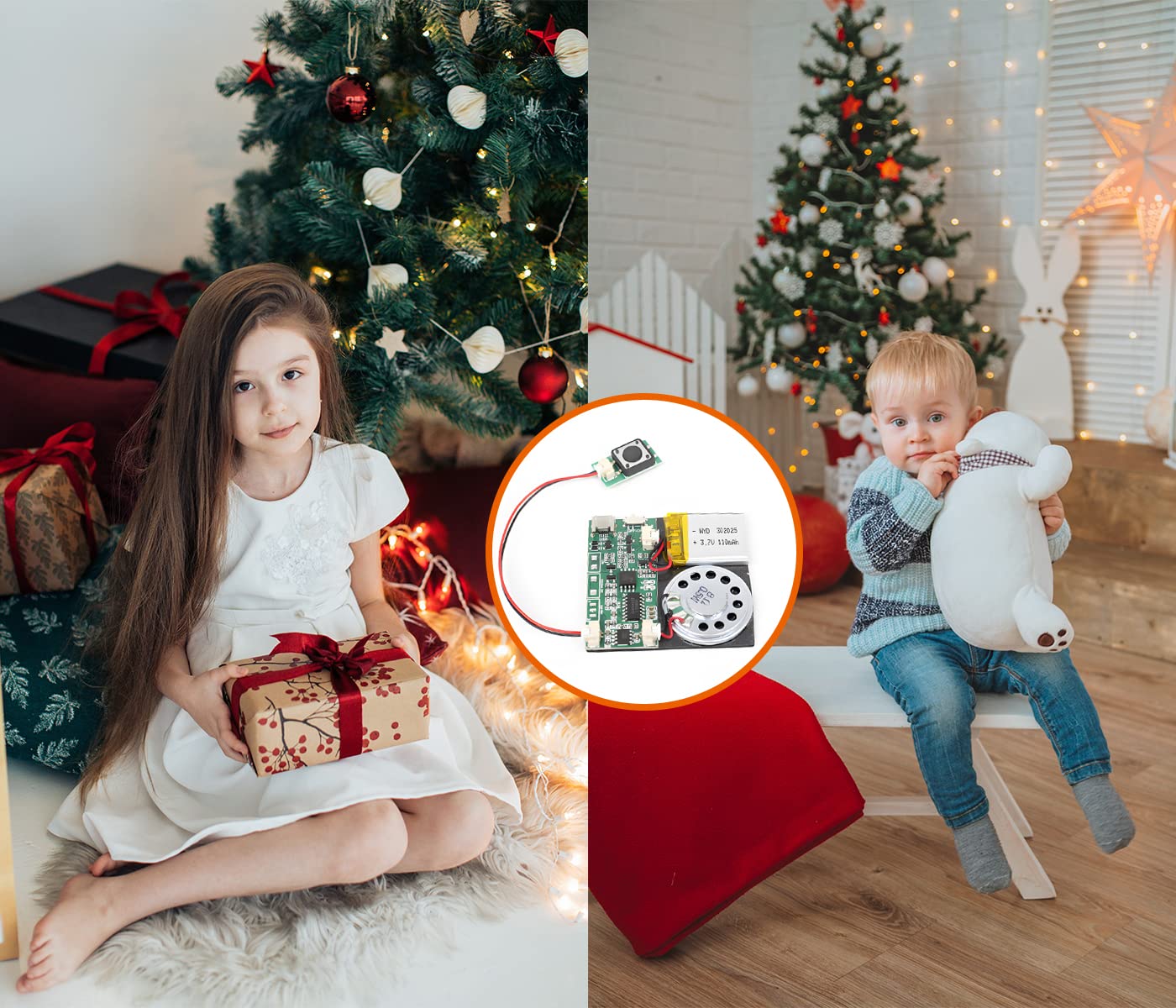 Press Button Control Activated 8M Mp3 Recordable Pcb Sound Module Usb Downloadable Sound Module For Crafts, Christmas,New Year G