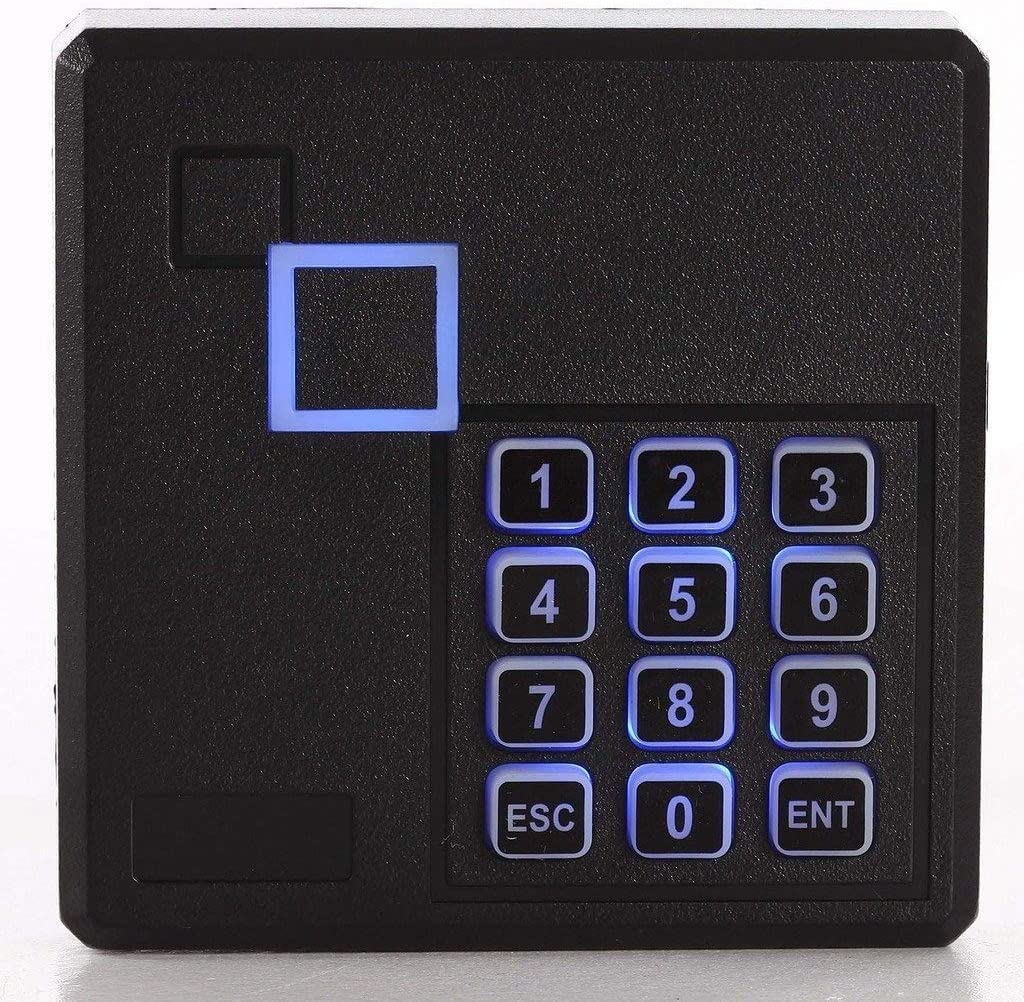 Mengqi Control Request To Exit Pir Motion Sensor 4 Doors Access Control Electronmagnetic 600 Lbs Magnetic Lock 110 240V Power Supply Box Rfid Keypad Reader Keyfobs/Cards(Phone App Remotely Open Door)