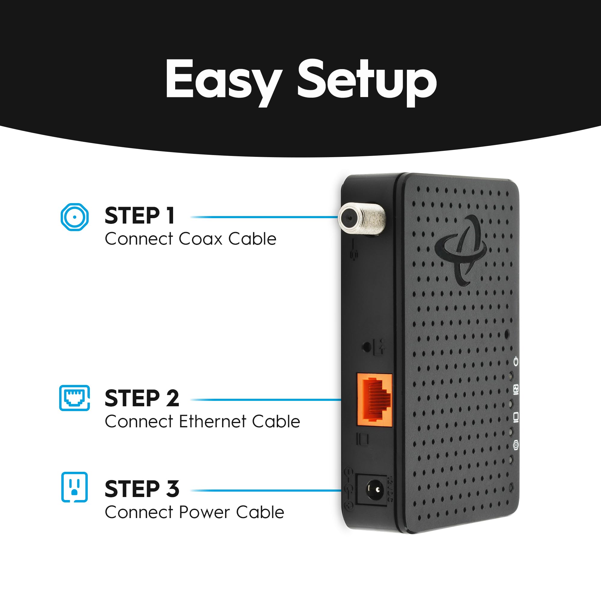 Hitron Moca 2.5 Adapter For Ethernet Over Coax | 2.5 Gbps Ethernet, Coaxial To Ethernet Adapter, Enhanced Streaming, Compact Siz