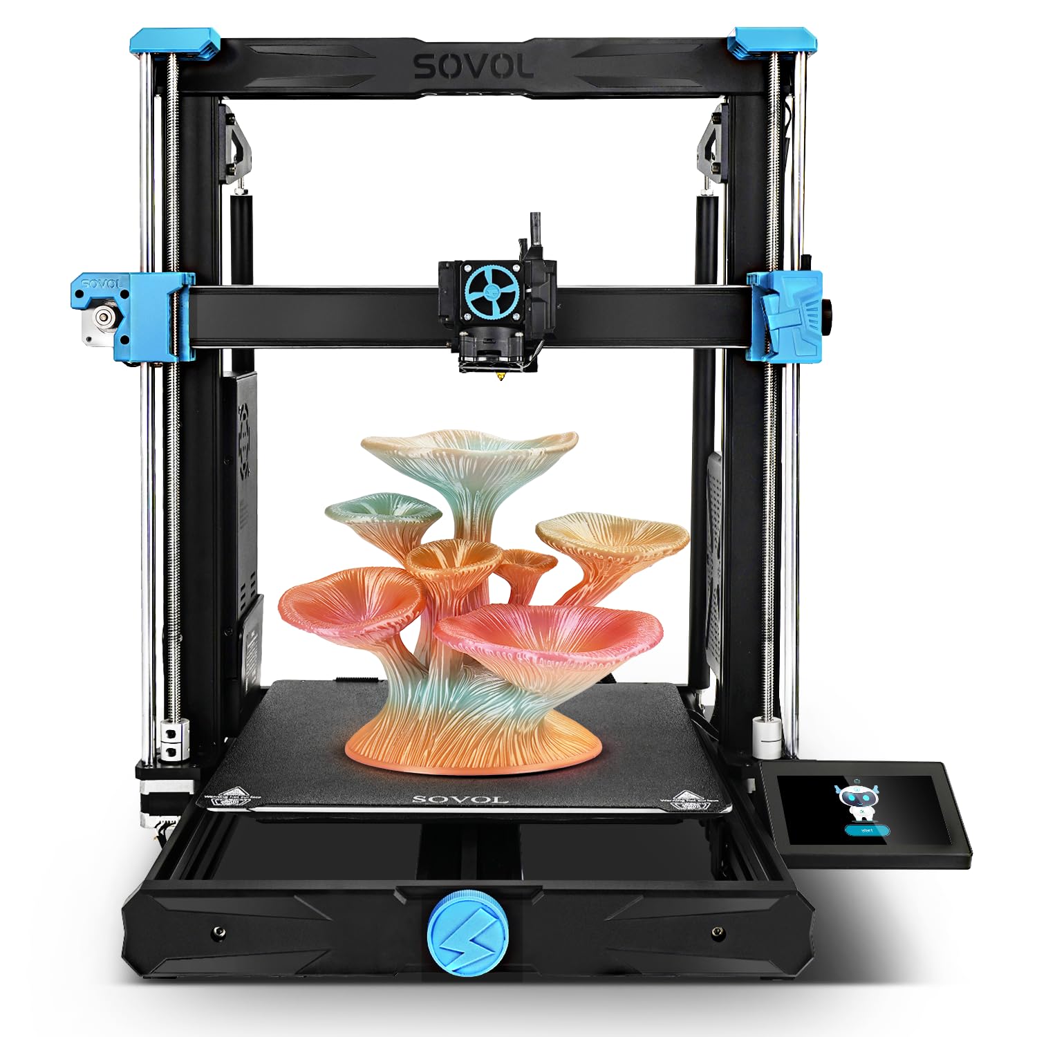 Sovol Sv06 Plus Ace 3D Printer Open Source, 500Mm/S Max High Speed 3D Printers, Fully Auto Leveling, With Camera Upgraded Struct