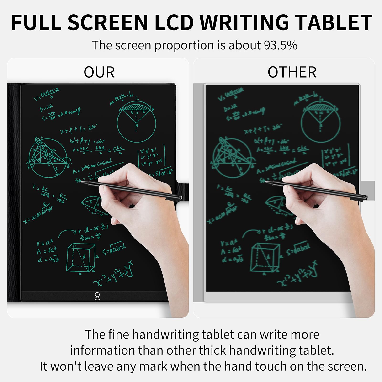 Lcd Writing Tablet For Adults: 11.5 Inch Full Screen Drawing Tablet Reusable Erasable Digital Notepad With Hall Switch And Table