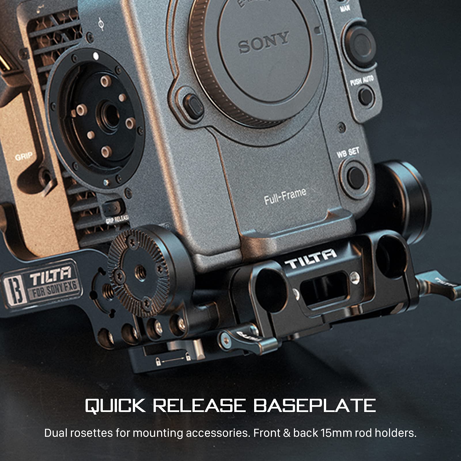 Tilta Camera Cage Compatible With Sony Fx6   Basic Kit (Without Battery Plate)