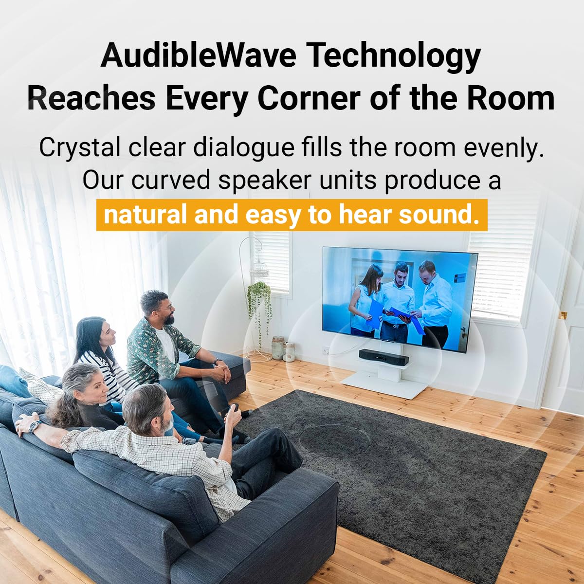 Mirai Speaker Dialogue Enhancing Tv Soundbar With Patented Hearing Technology - Designed For Hard Of Hearing, Elderly And Family