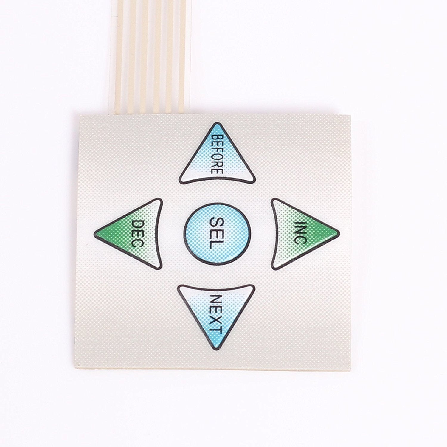 Yxq 1X5 5 Keys Matrix Membrane Switch Keyboard Keypad Mcu Control Panel Button(3Pcs White)