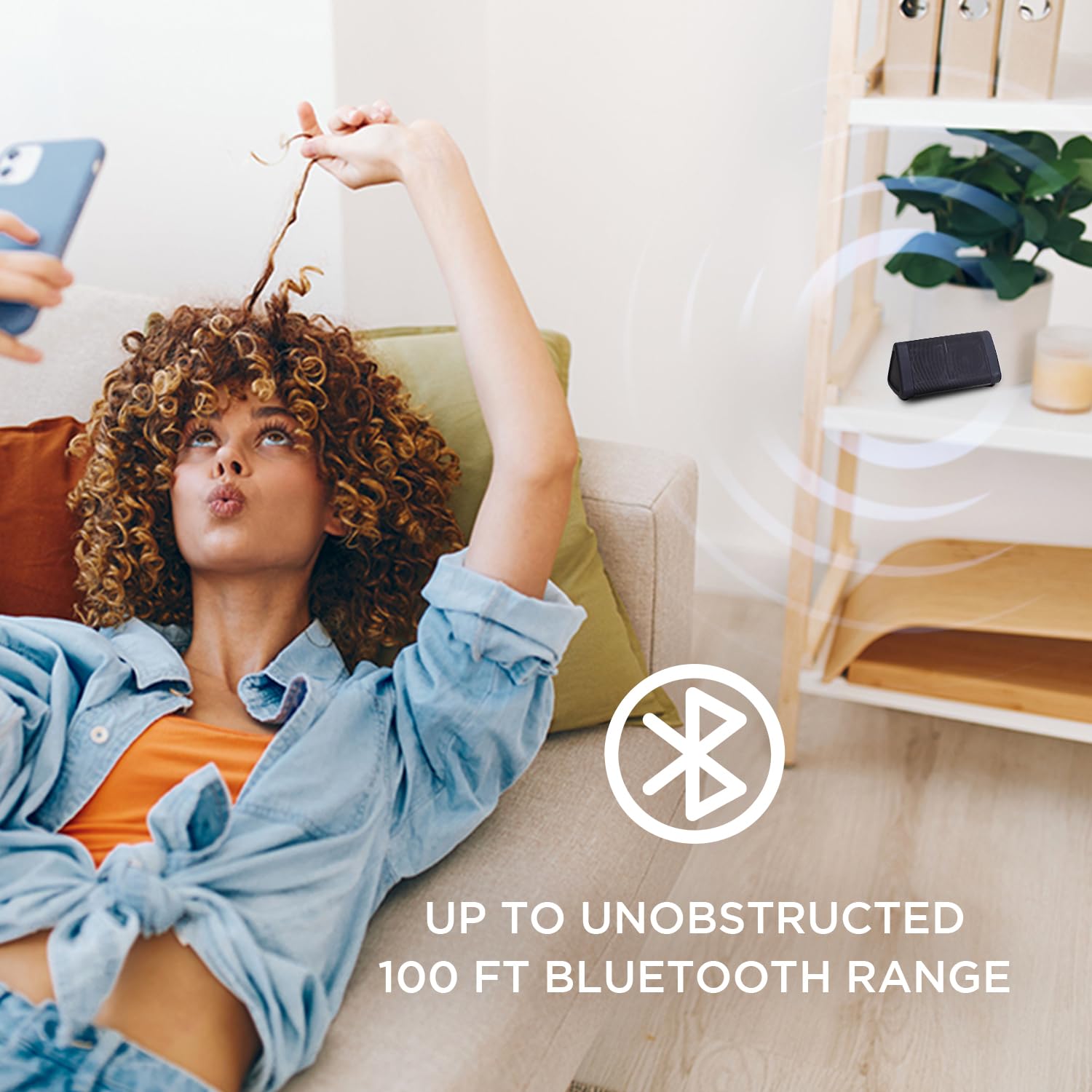 Cambridge Soundworks Oontz Angle 3 Bluetooth 5.4 Speaker, Up To 100 Ft Wireless Range, Up To 24 Hrs Playtime, Portable Small Speaker For Iphone, Android Phones, Ipx5 Portable Bluetooth Speaker, Black