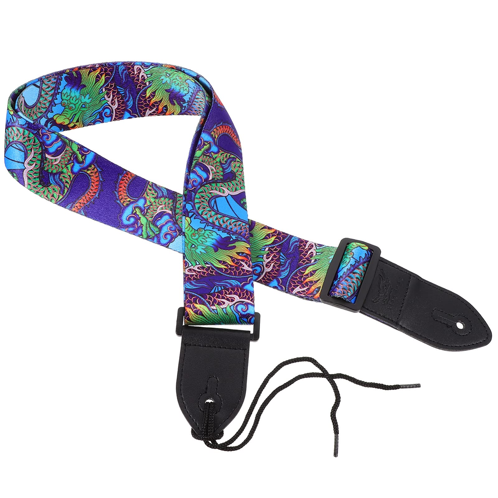 HEALLILY Ukulele Straps Guitar Strap Adjustable Leather Guitar Strap Bass Shoulder Cross Body Strap Guitar Belt For Electric Bas