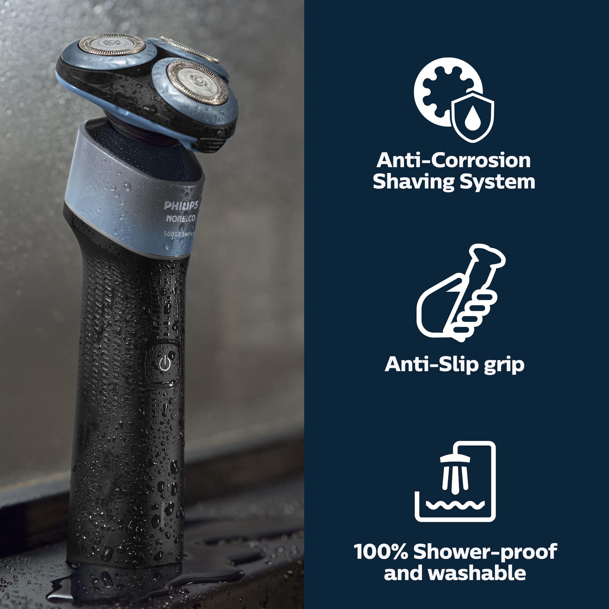 Philips Norelco Shaver 5000X, Rechargeable Wet & Dry Shaver With Precision Trimmer And Storage Pouch, X5006/85
