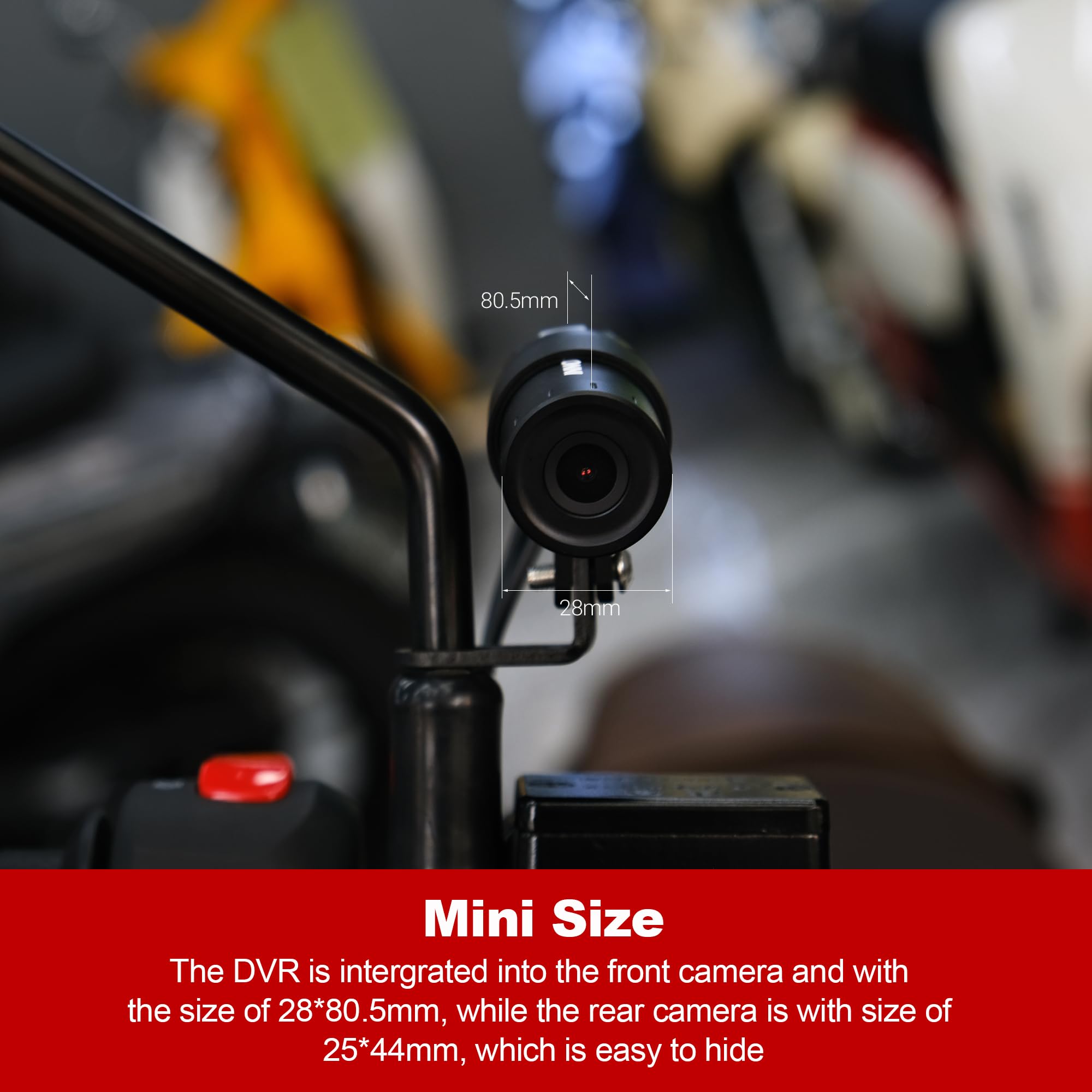 Innovv K6 Motorcycle Dash Cam Front And Rear 2K Qhd+1080P, Ip67 Waterproof Motorcycle Camera With Wi Fi, Collision G Sensor Dete