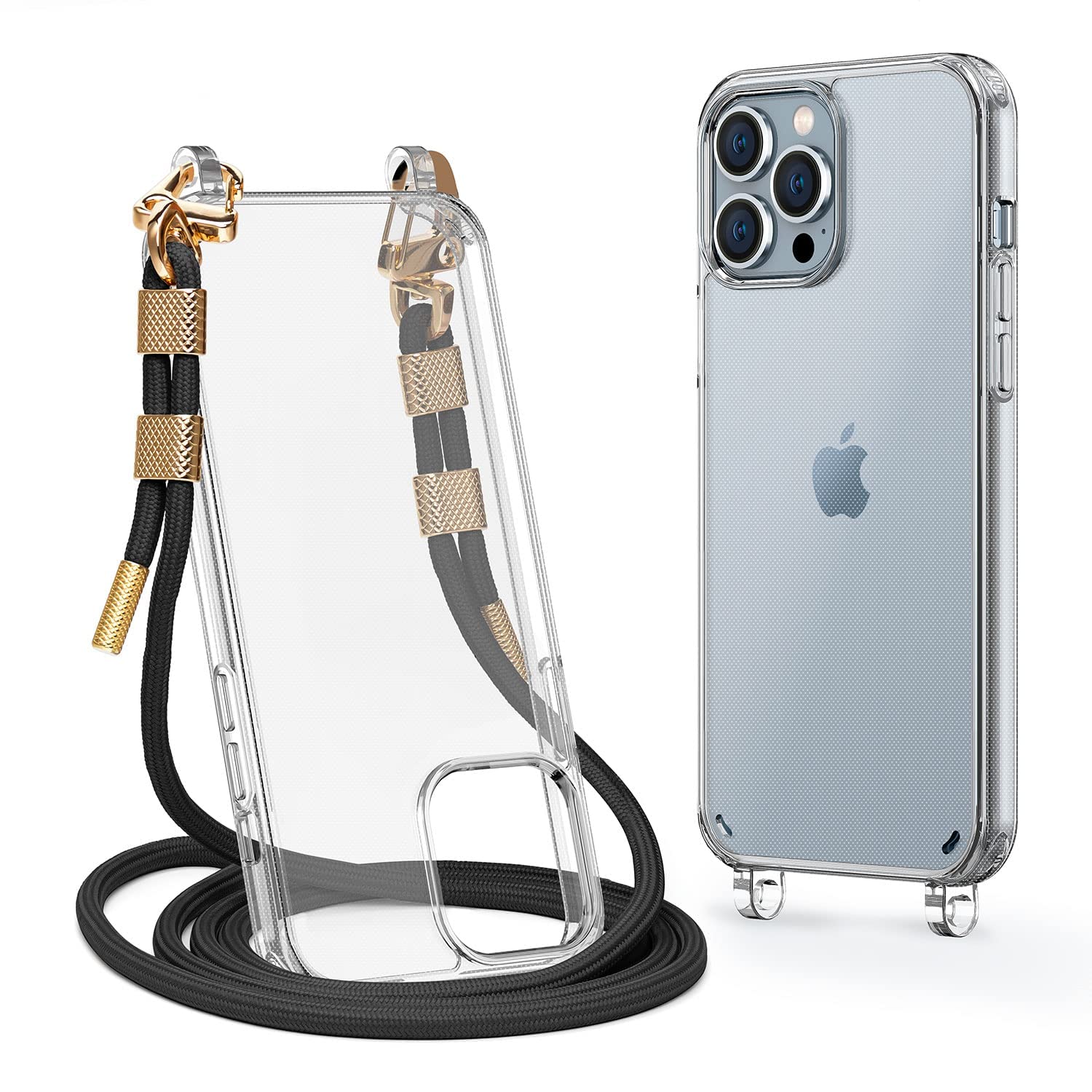 Lawonda Clear Case For Iphone 14 Pro Max, Crossbody Adjustable Neck Shoulder Lanyard Strap Shockproof Protective Transparent Lan
