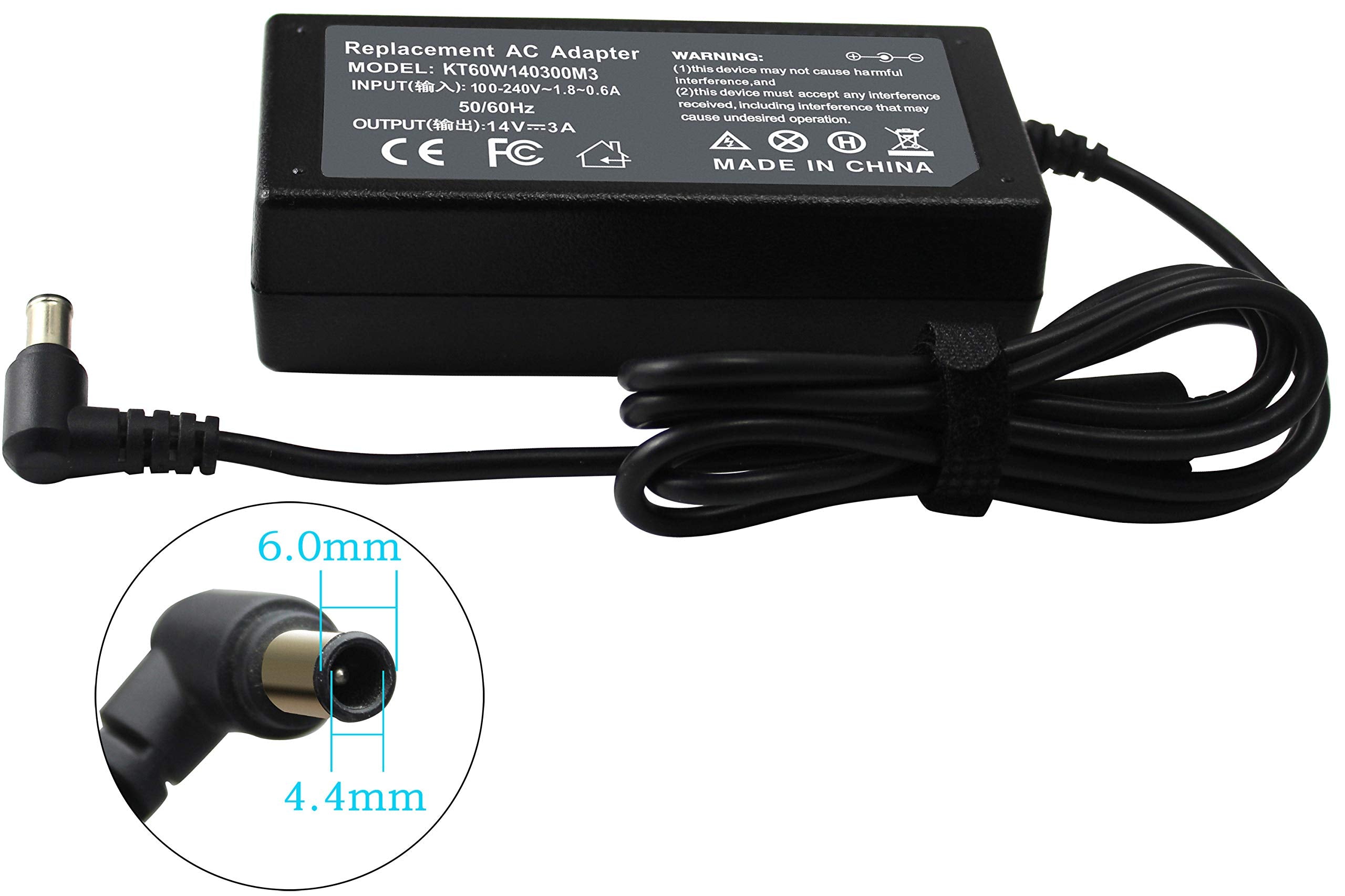 Rockety 14V Dc Monitor Power Supply Adapter Replacement For Samsung Power Supply Syncmaster 770 S22C300H S23C350H S24B150Bl S24D
