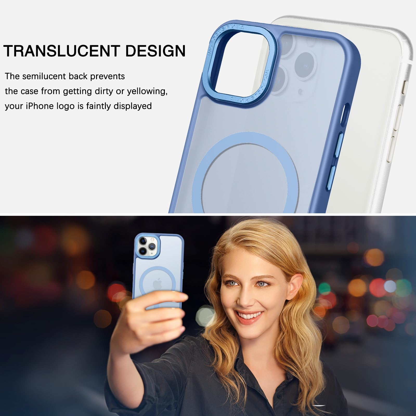 Bentoben For Iphone 11 Pro Max Magnetic Case, Iphone 11 Pro Max Phone Case[Compatible With Magsafe] Translucent Matte Shockproof