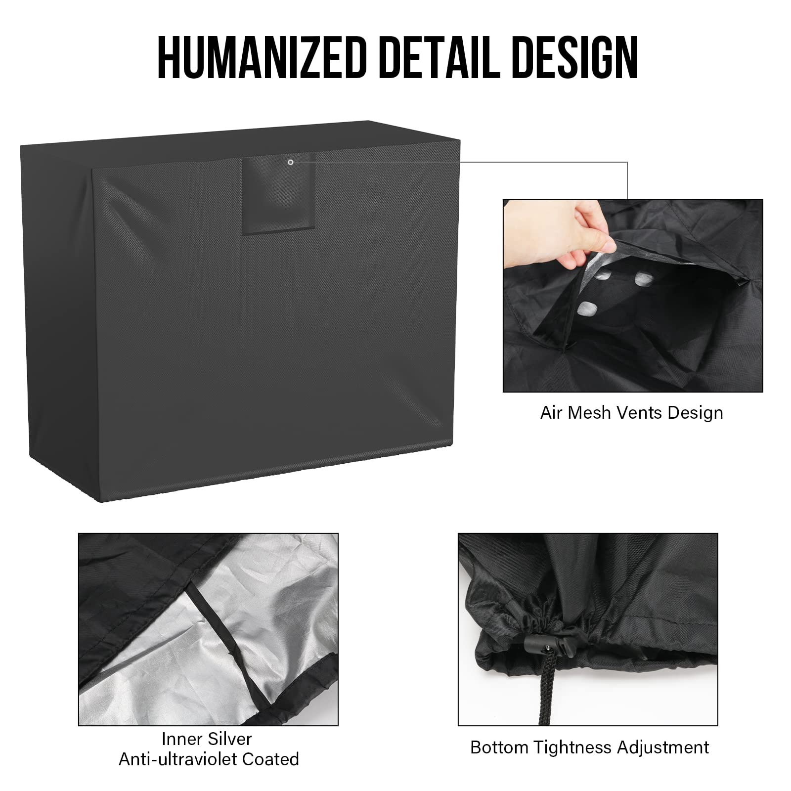 Bewave Split Air Conditioner Cover For Outside Compressor Units Waterproof Ac Cover With Vent Hole For Outdoor Mini Split System