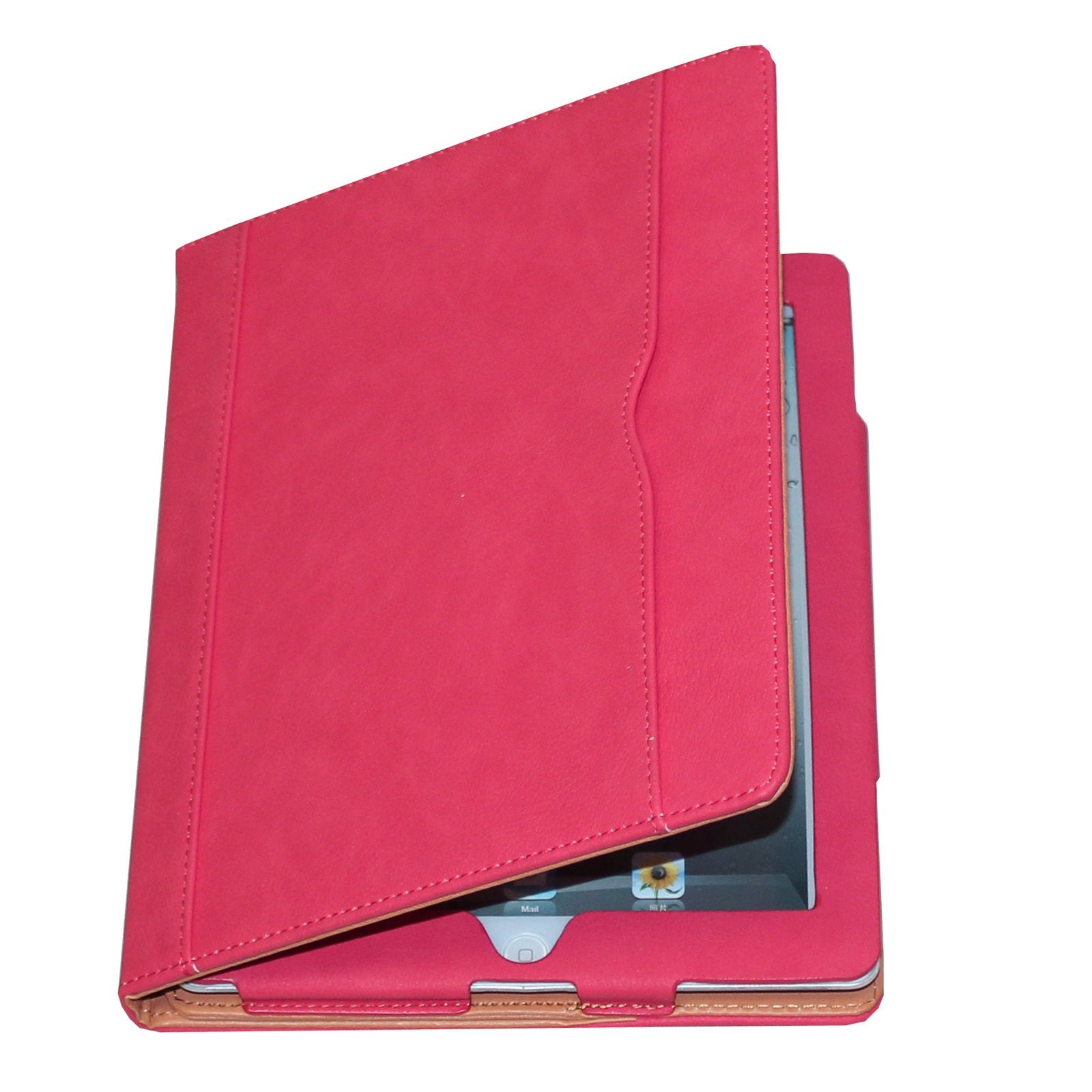 Jytrend Case For Ipad 2/ Ipad 3/ Ipad 4, Multi Angle Viewing Stand Leather Folio Smart Cover With Pocket, Auto Wake Sleep For Ipad 2/3/4 A1395 A1396 A1397 A1403 A1416 A1430 A1458 A1459 A1460 (Pink)