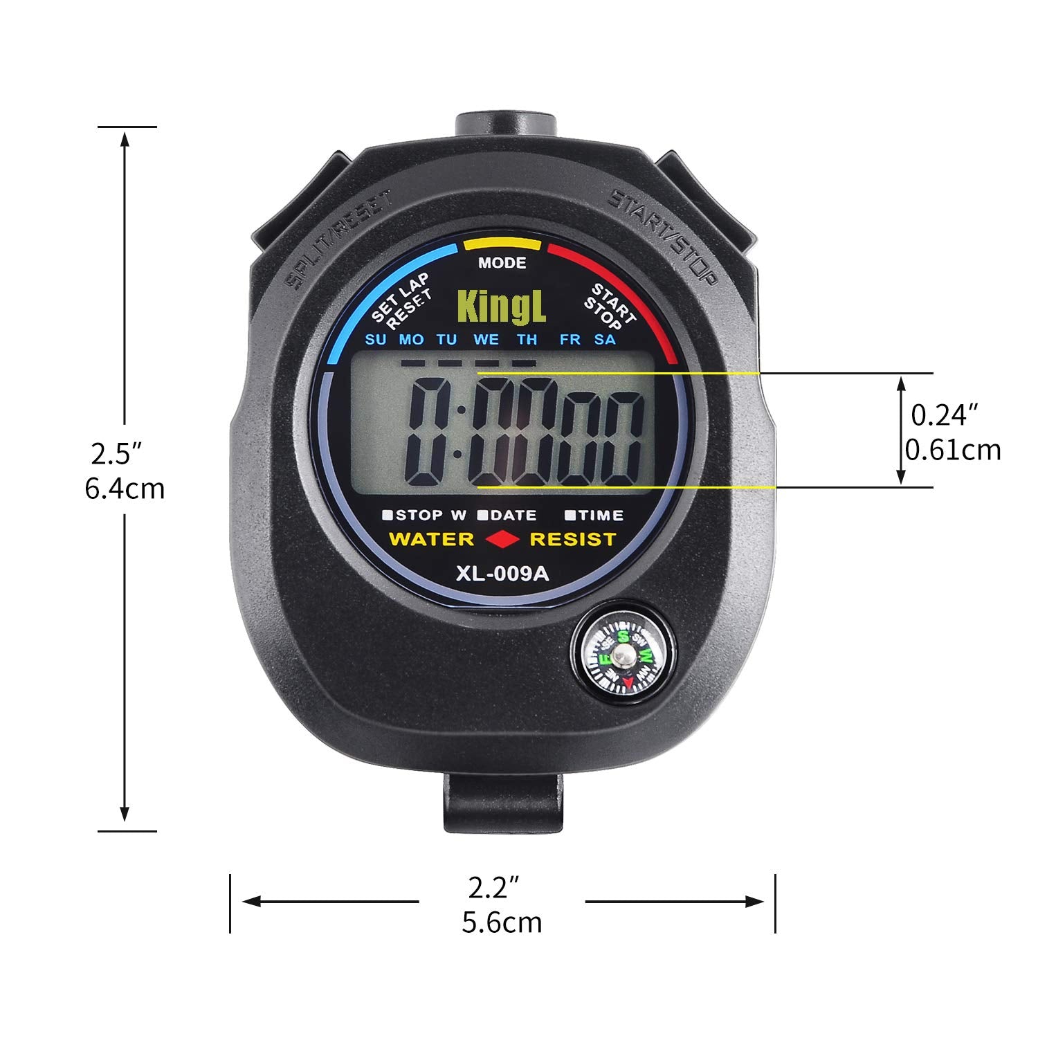 Kingl Digital Stopwatch Timer   Interval Timer With Large Display (Stopwatch*5)