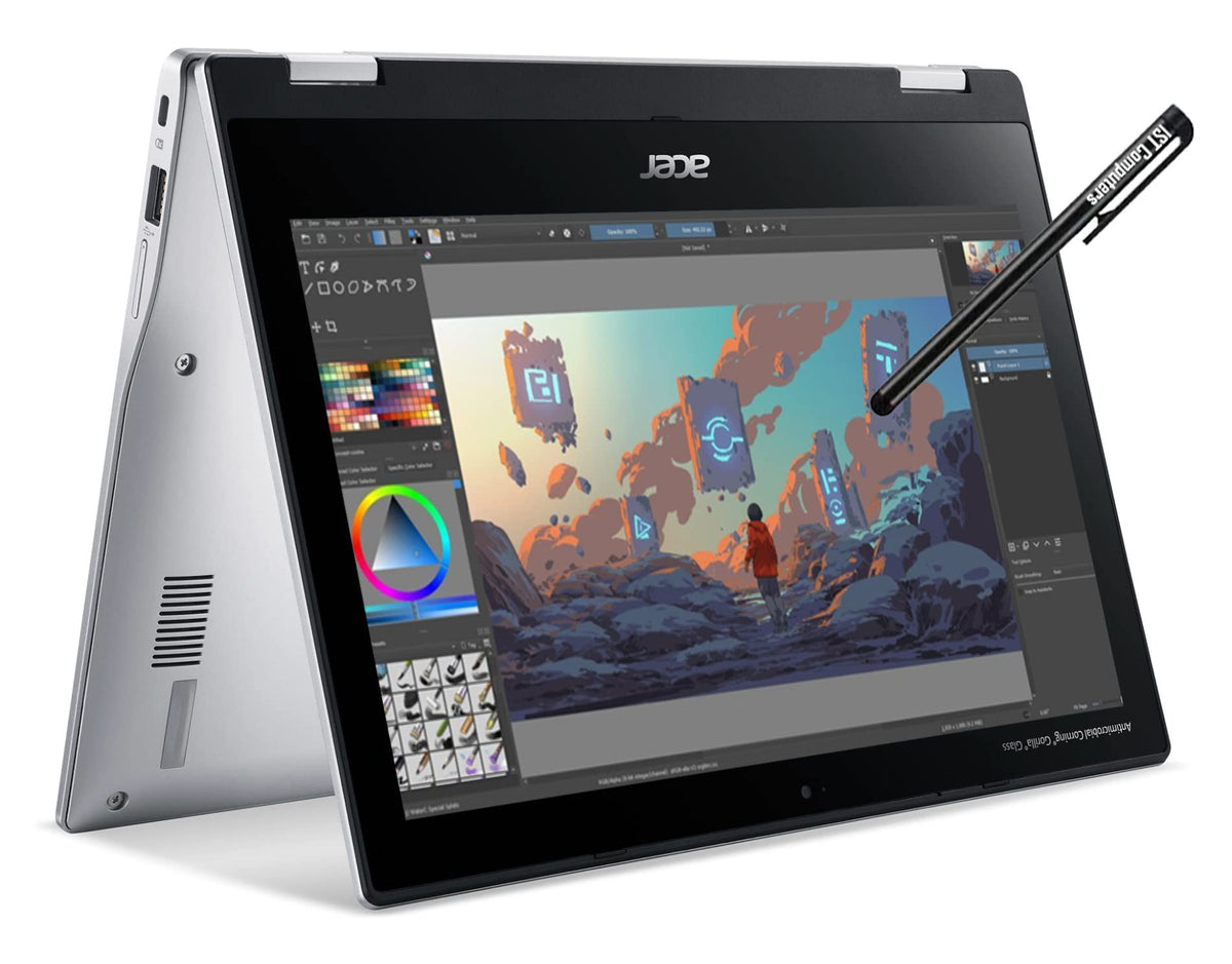 Acer Spin 311 3H 11.6'' 2-in-1 Touchscreen Chromebook (8-Core MediaTek MT8183C, 64GB eMMC, 4GB RAM, Stylus) Flip Convertible Lap