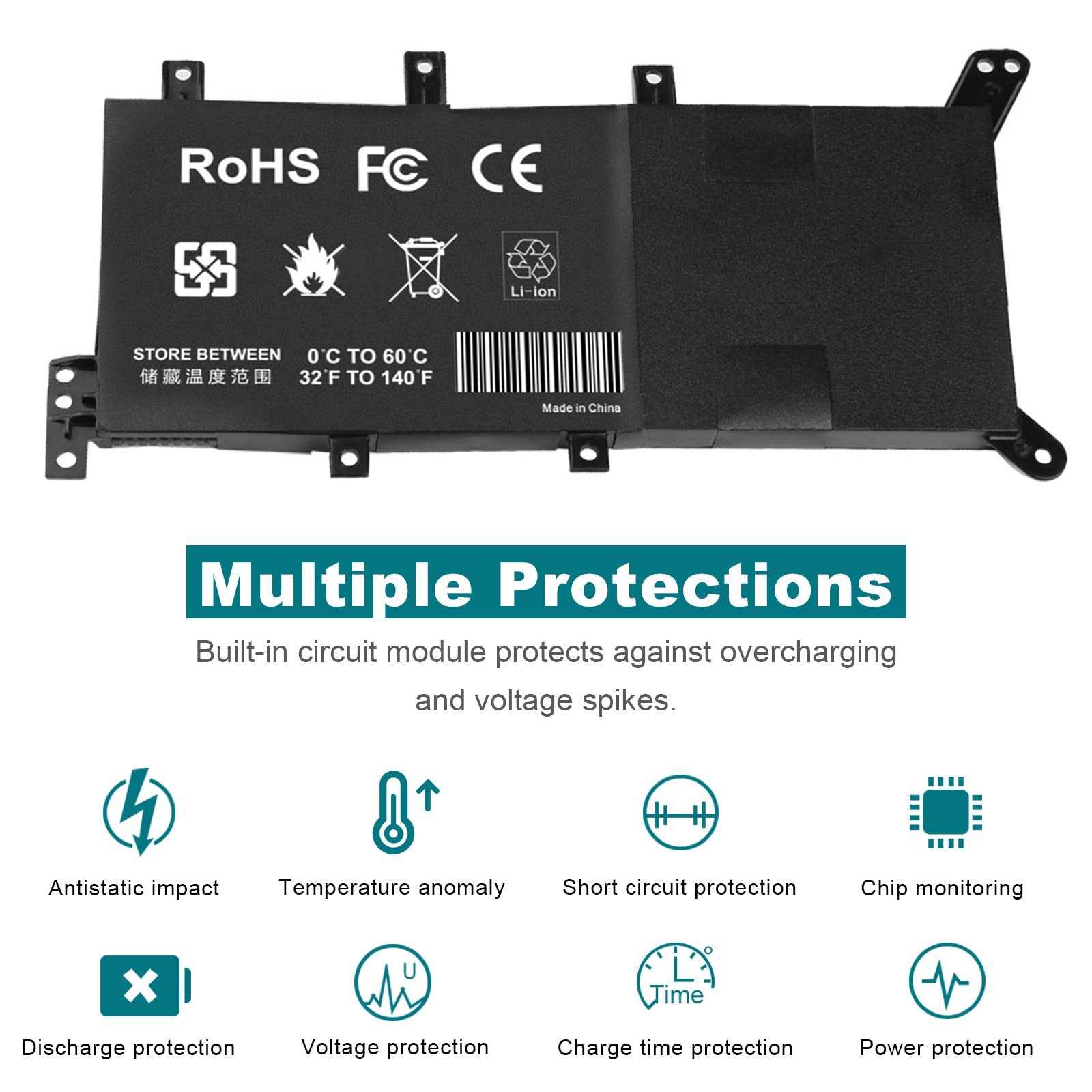 Fancy Buying C21N1347 Laptop Battery Replacement For Asus X555 X555L X555La X555Ld X555Ln A555L K555L Y583Ld W519Ld K555Ld K555L