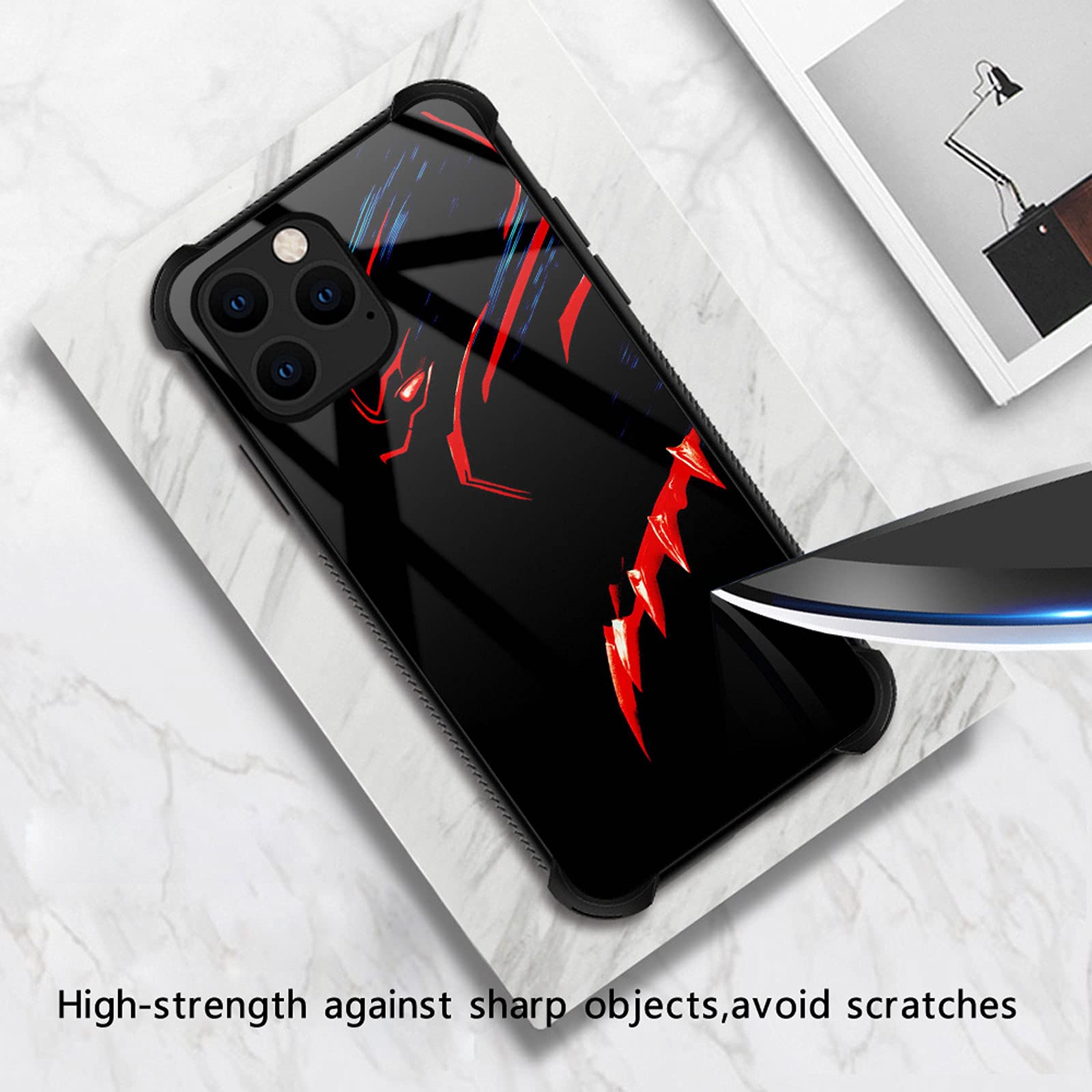 CARLOCA iPhone 13 Mini Case Shockproof Panther Graphic Black Red Polycarbonate