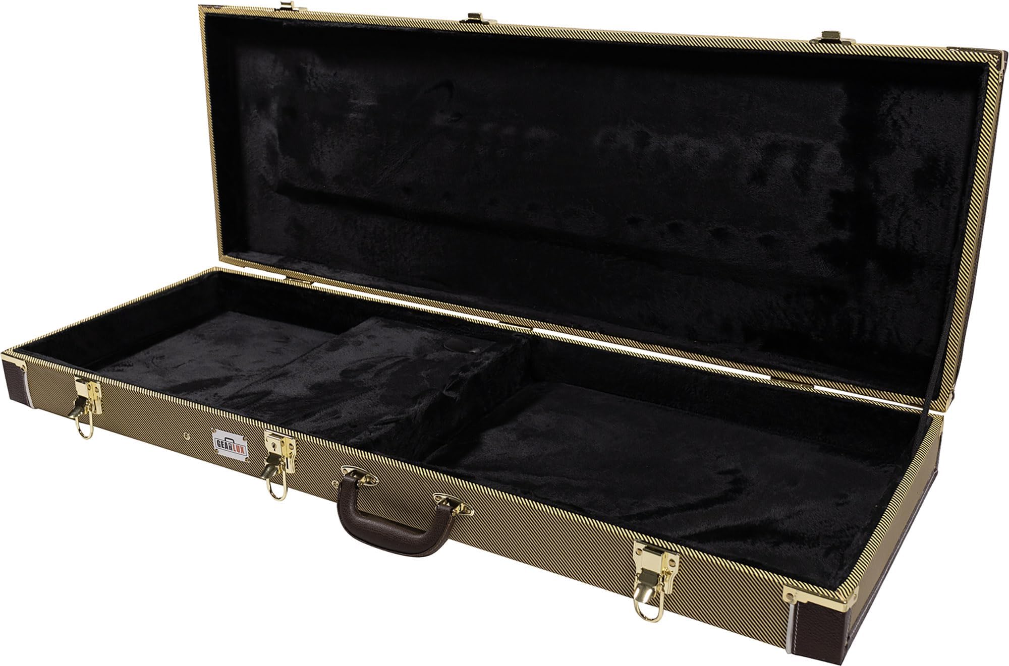 Gearlux Rectangular Electric Guitar Hard Case   Tweed