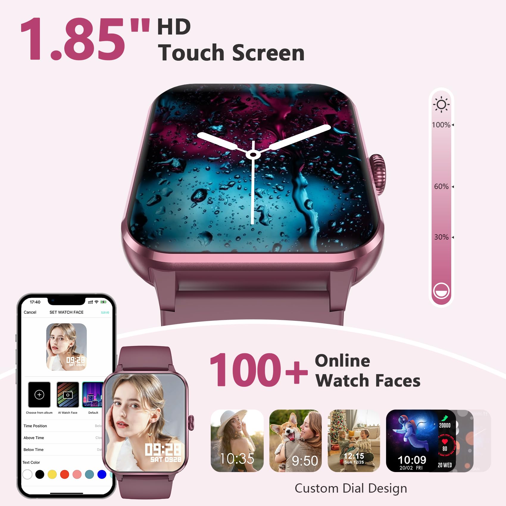 Blackview 2025 Fitness Tracker (Answer/Make Calls), Smart Watch For Men And Women With Heart Rate/Spo2/Sleep Monitor/2 Straps, 1