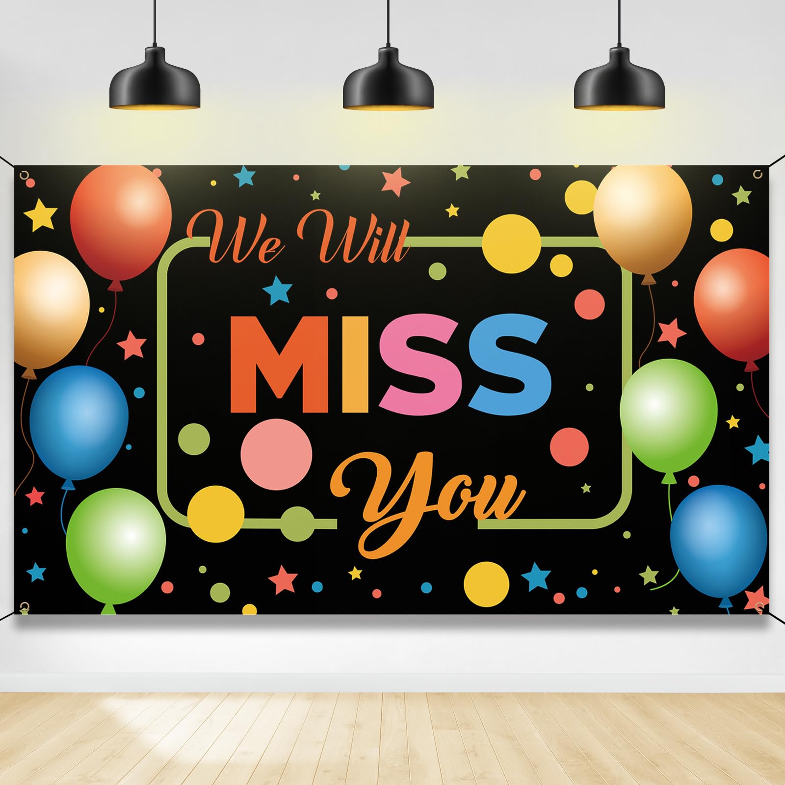We Will Miss You Backdrop Banner, Going Away Decorations, Photo Booth Props For Farewell Goodbye Moving Away Retirement Graduati