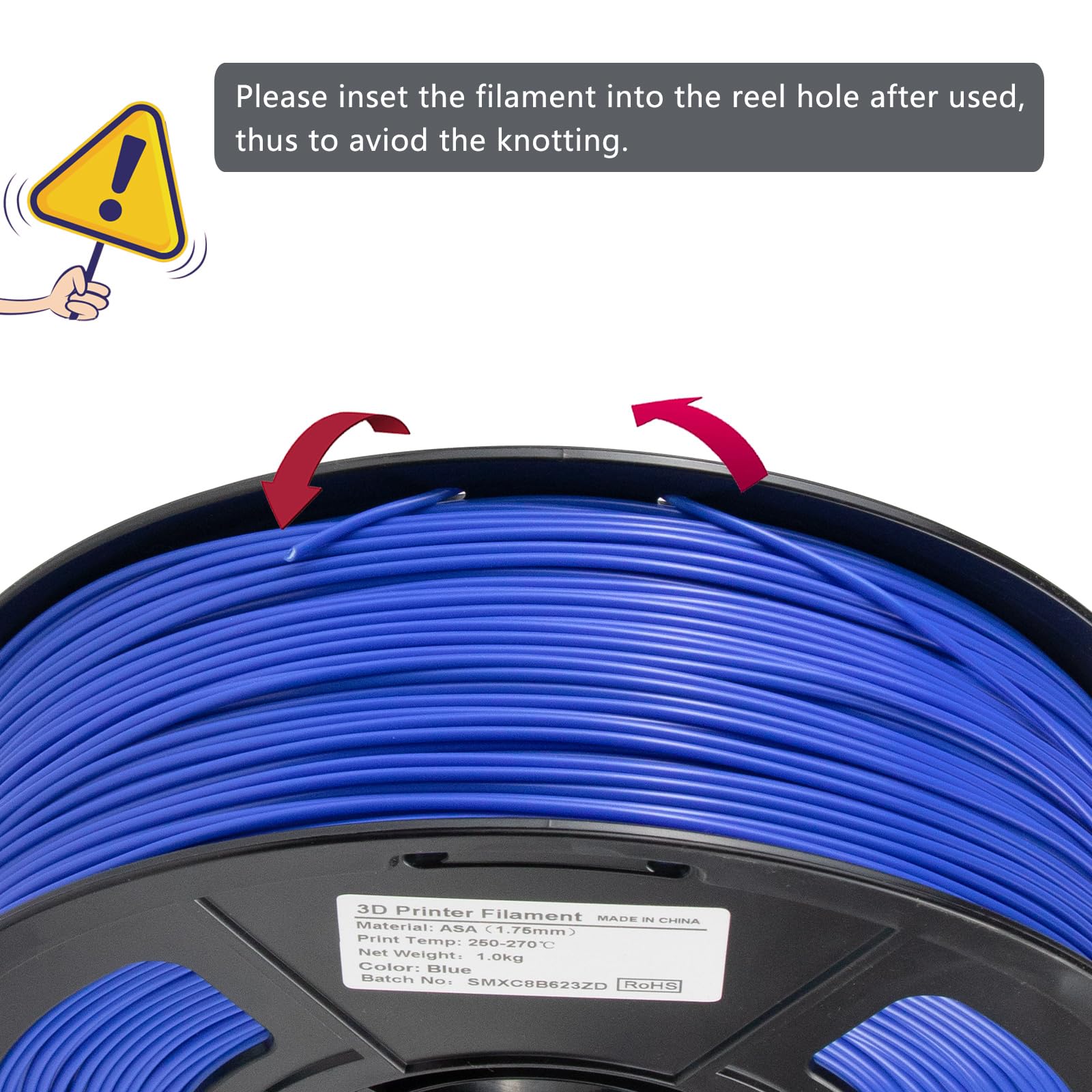 Isanmate Asa Filament 1.75Mm Blue 1Kg, Uv & Weather Resistant 3D Printer Filament Perfect For Outdoor Functional Parts, Dimensio