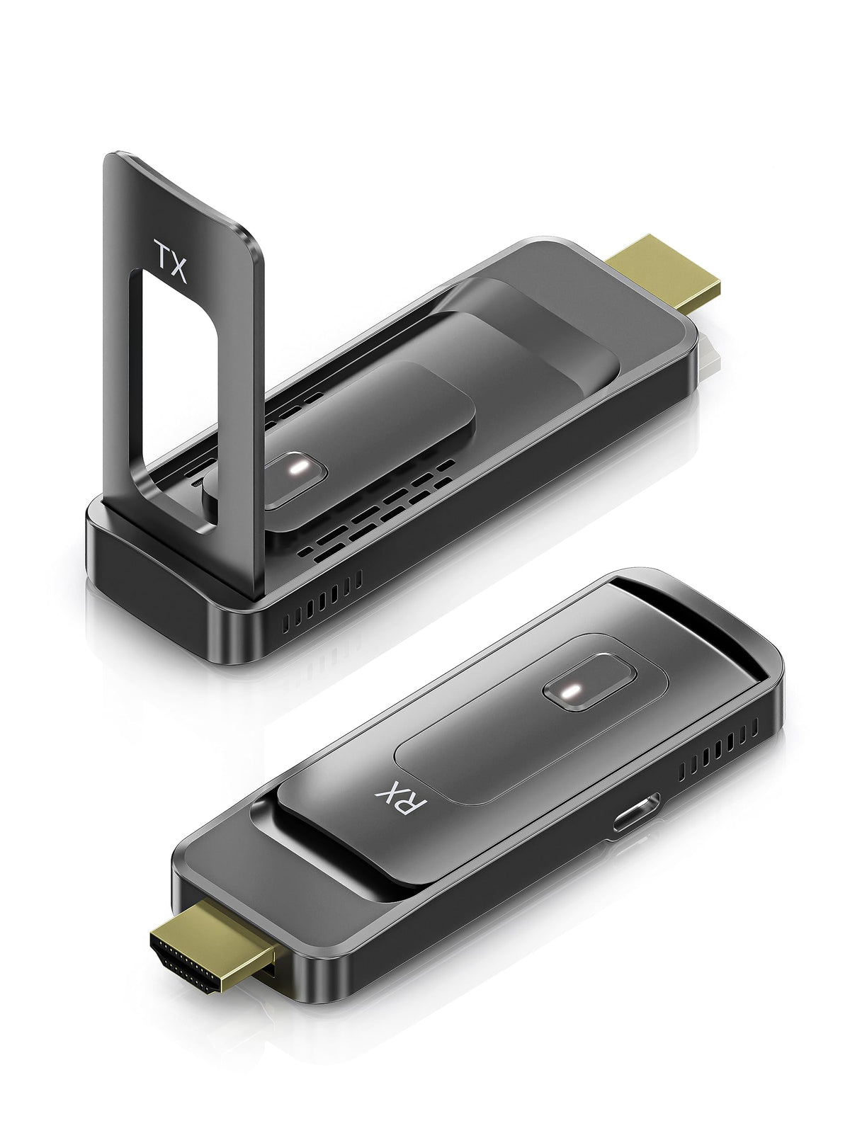 Aimibo Wireless Hdmi Transmitter And Receiver 4K, Foldable Antenna, 5.8G & 2.4G Wireless Hdmi Extender, Plug And Play, For Lapto