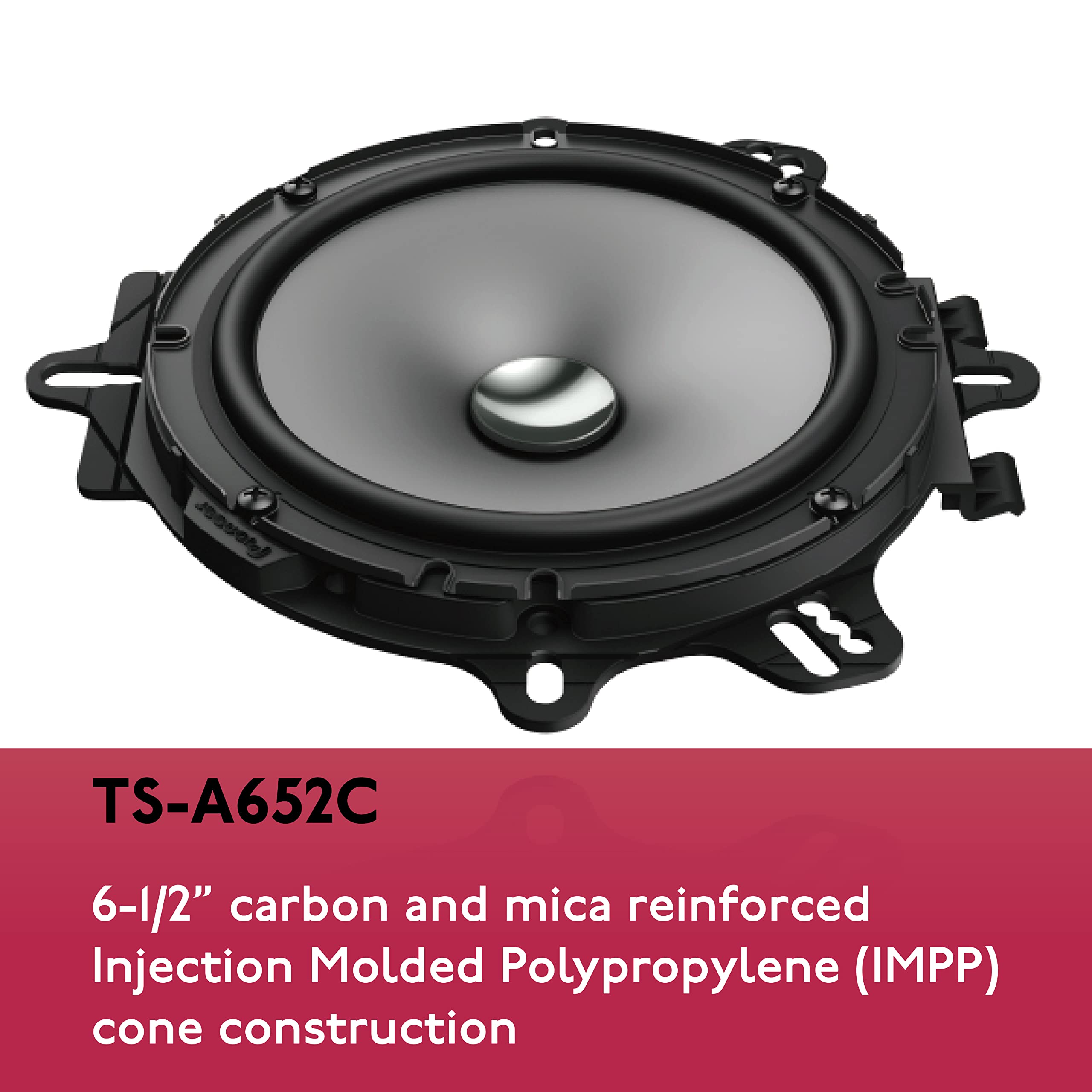 Pioneer Ts-A652C A Series 6-1/2 350 W Max Power, Carbon/Mica-Reinforced Impp Cone, 20Mm Pi Tweeter - Component Speakers (Pair),